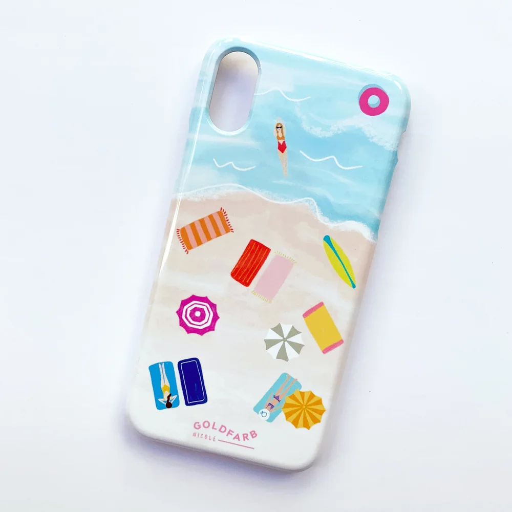 Day At The Beach Iphone Case Nicole Goldfarb Day At The Beach Iphone Case Nicole Goldfarb