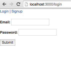 Our login form