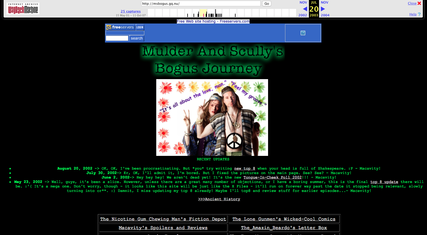 Mulder and Scully's Bogus Journey