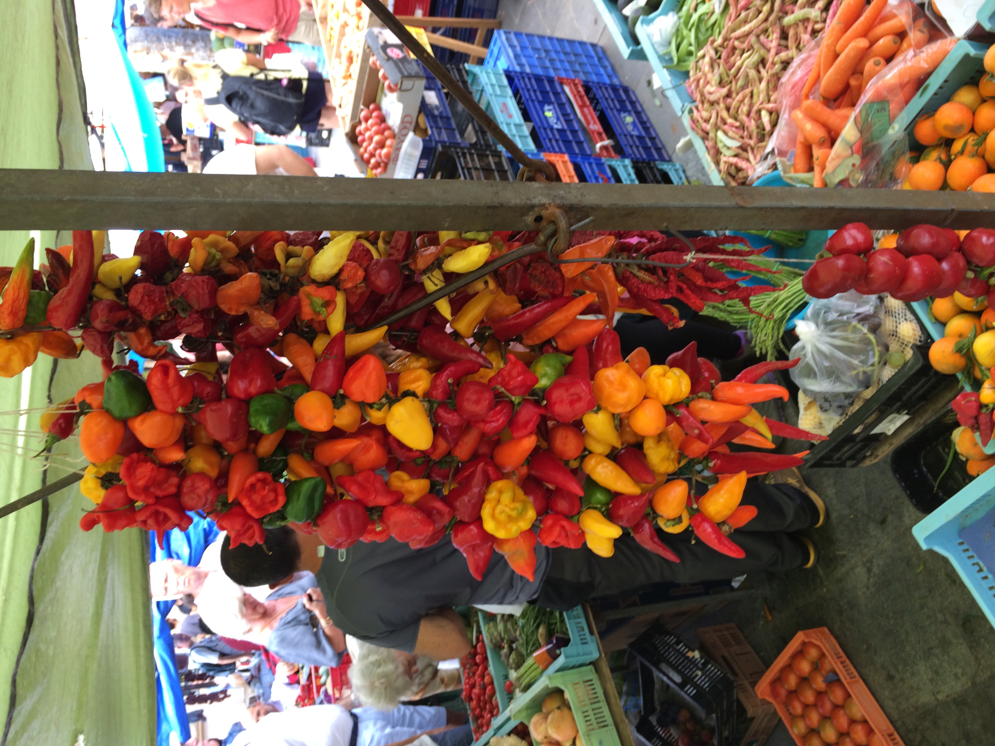 Slightly spicy peppers.