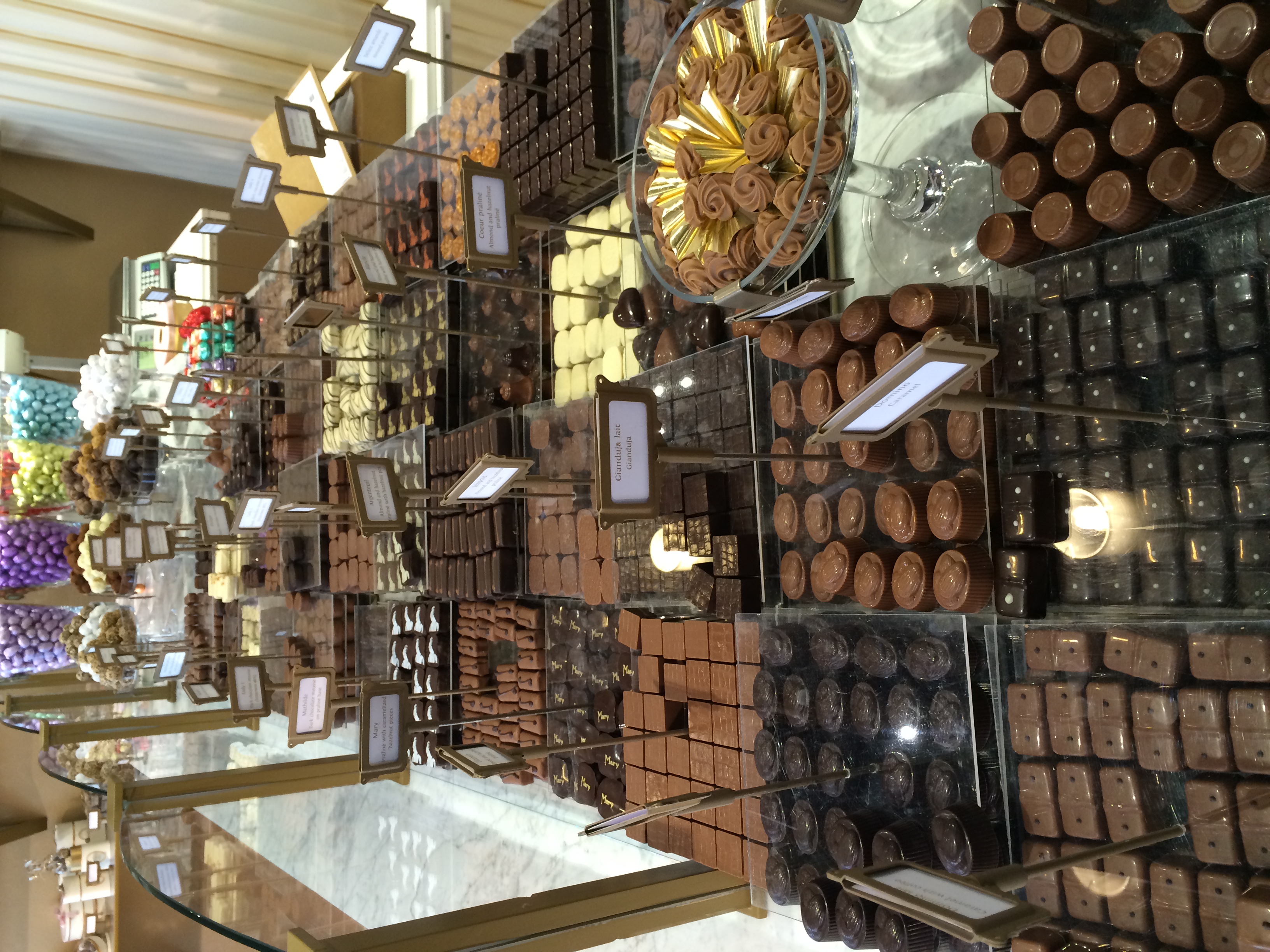 Chocolates at Mary in Bruges.