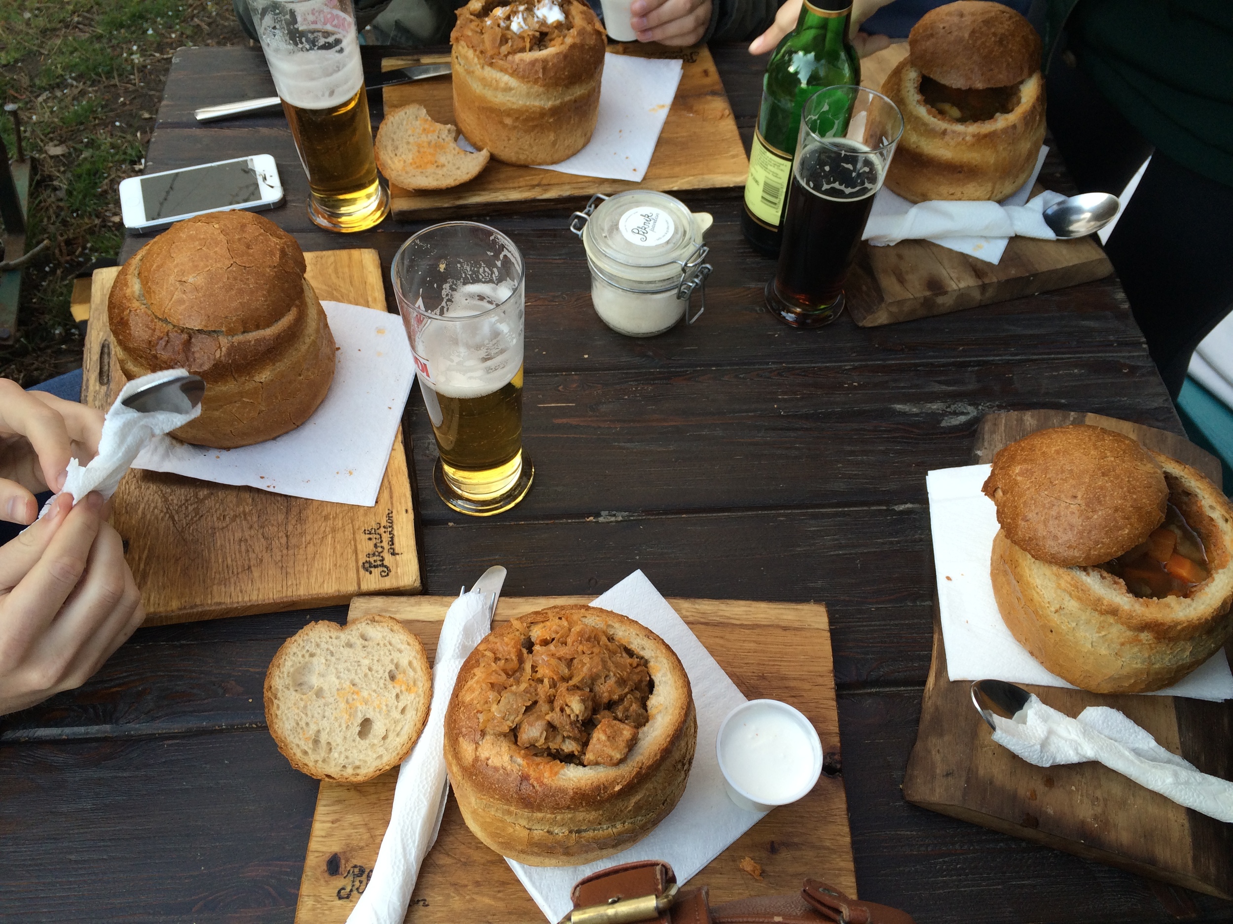 Bread Bowls at Piknik Pavilon near the Fisherman's Bastion.
