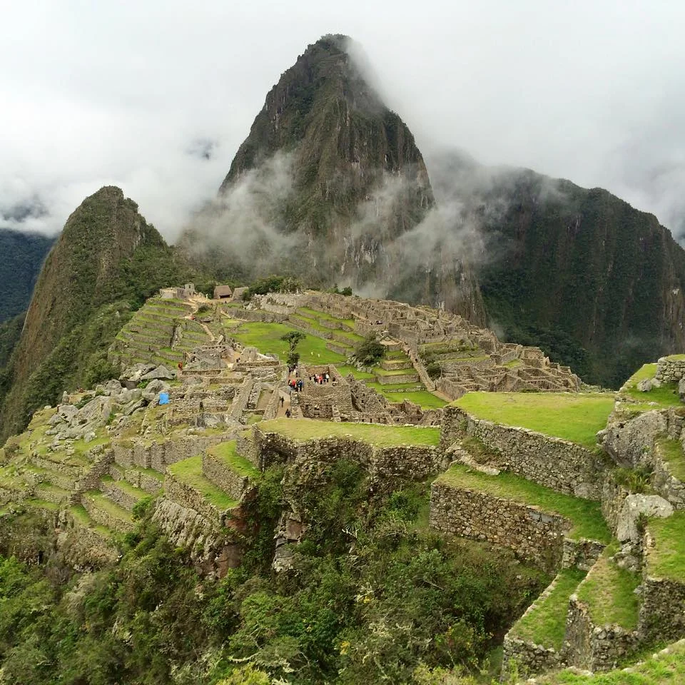 Macchu Picchu - one of the seven wonders of the world! Besides us four.