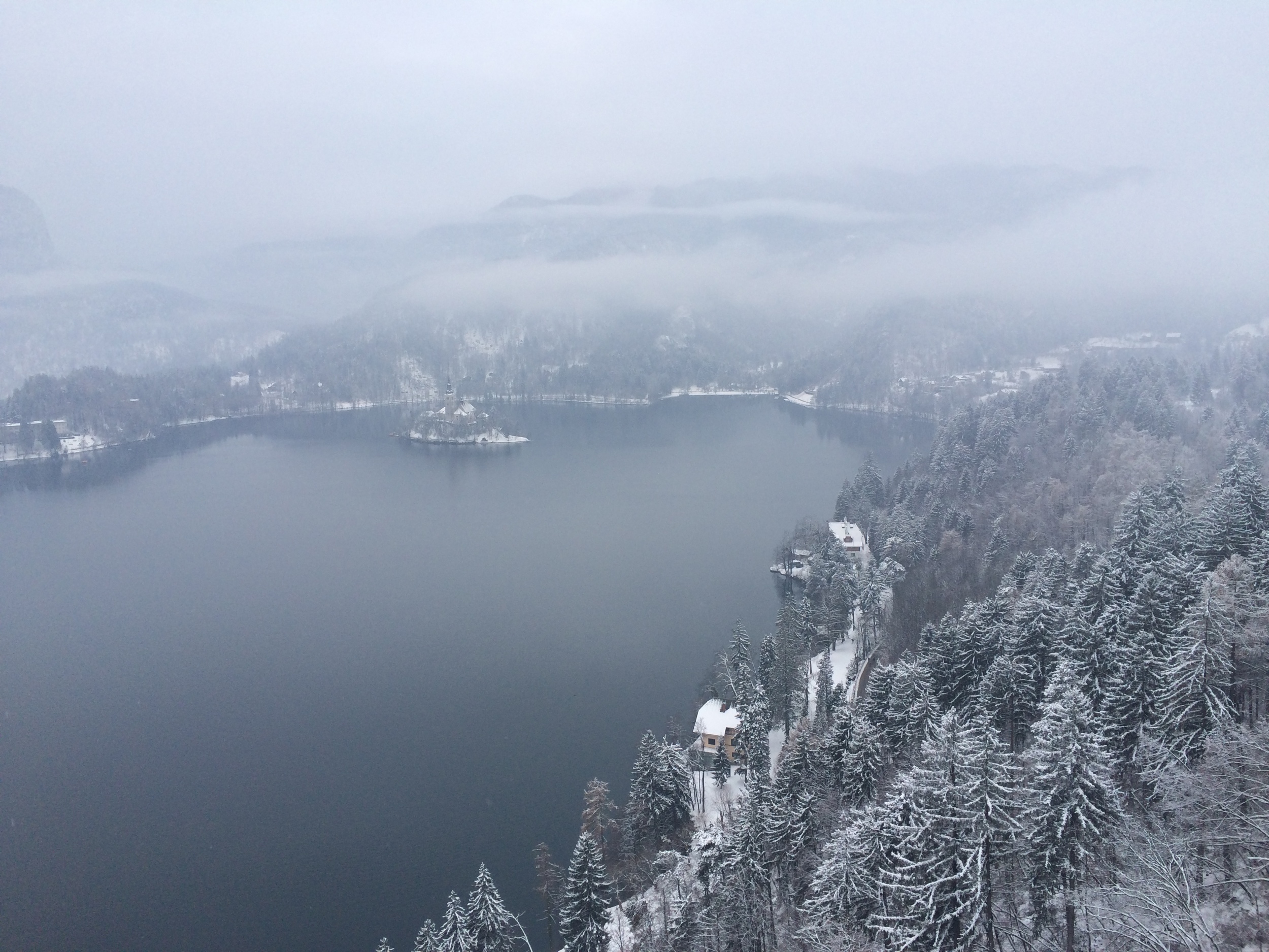 View from the Lake Bled Restaurant.