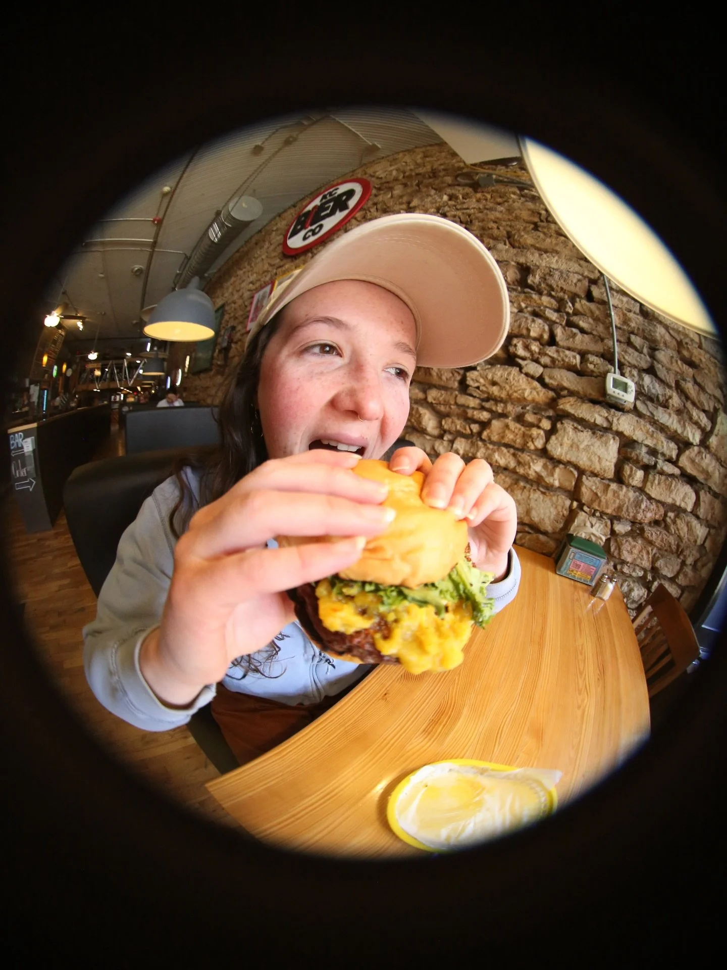 Don&rsquo;t bite off more that you can chew 👀

Our Black &amp; Blue Burger brings a lot of flavor and the Granny Smith apple chutney is better in the burger than in your lap.