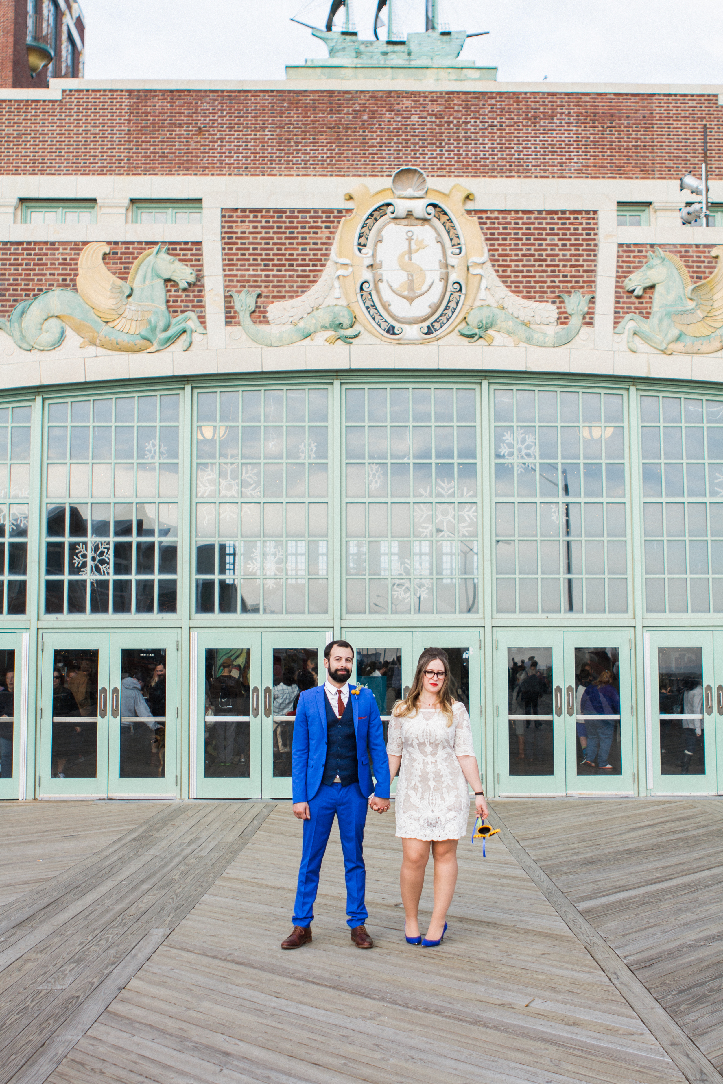 Victoria and Nick Asbury Park Boardwalk Tim McLoone's Supper Club New Jersey Shore Wedding Shannon Sorensen Photography