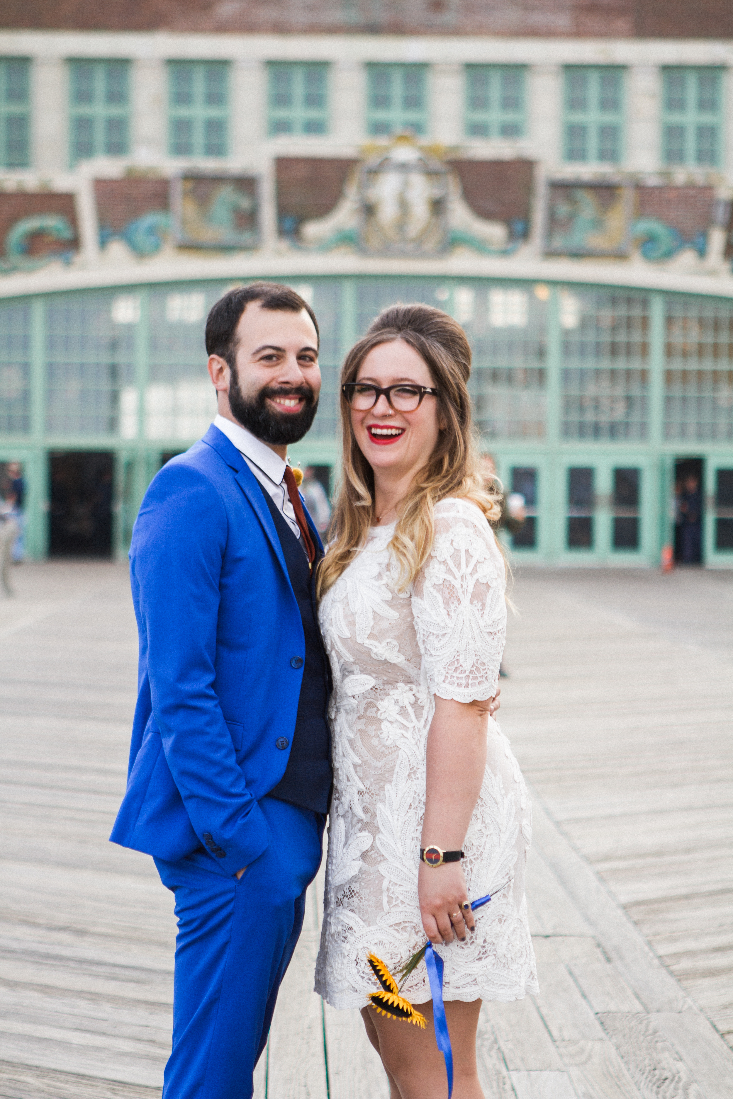 Victoria and Nick Asbury Park Boardwalk Tim McLoone's Supper Club New Jersey Shore Wedding Shannon Sorensen Photography