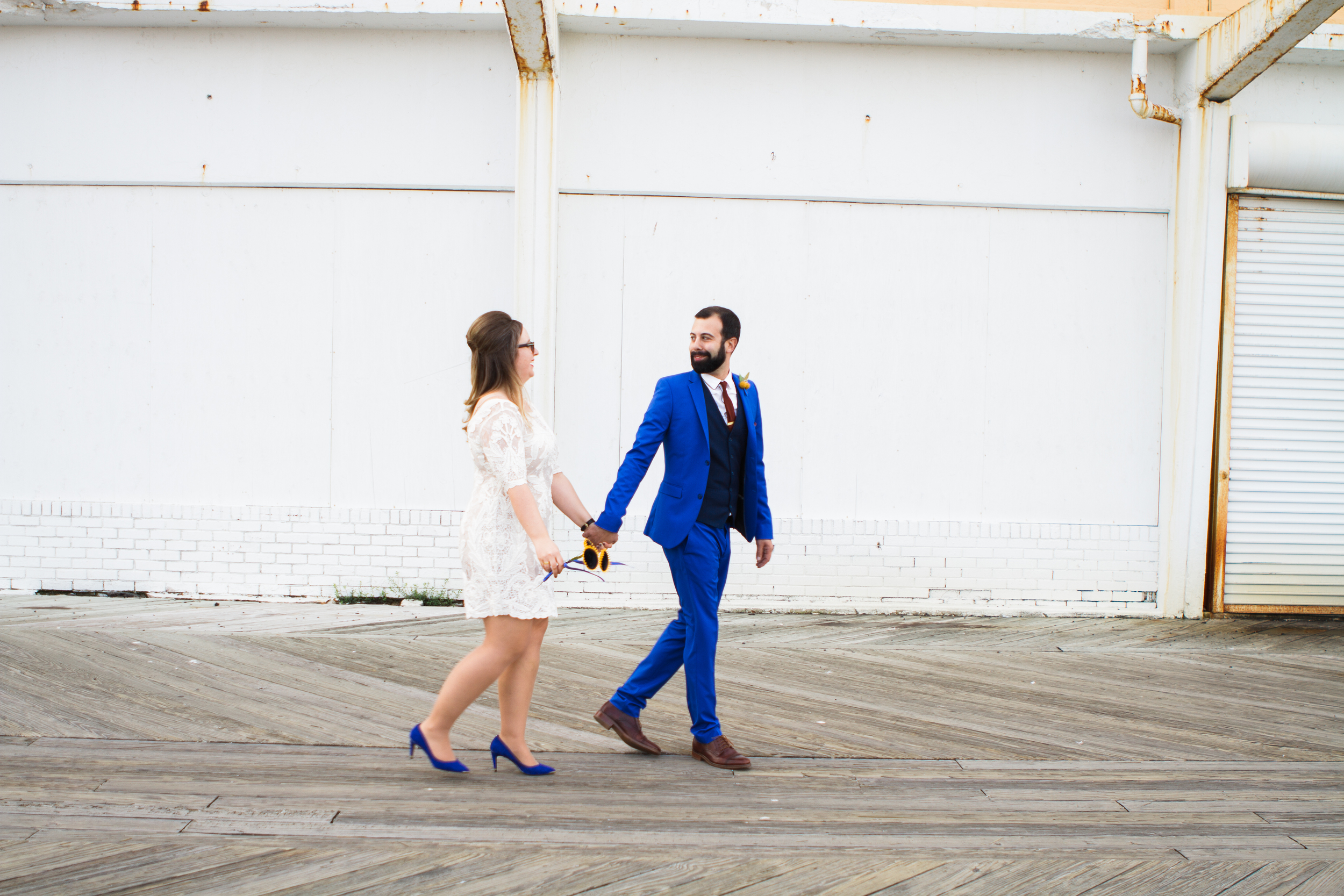 Victoria and Nick Asbury Park Boardwalk Tim McLoone's Supper Club New Jersey Shore Wedding Shannon Sorensen Photography