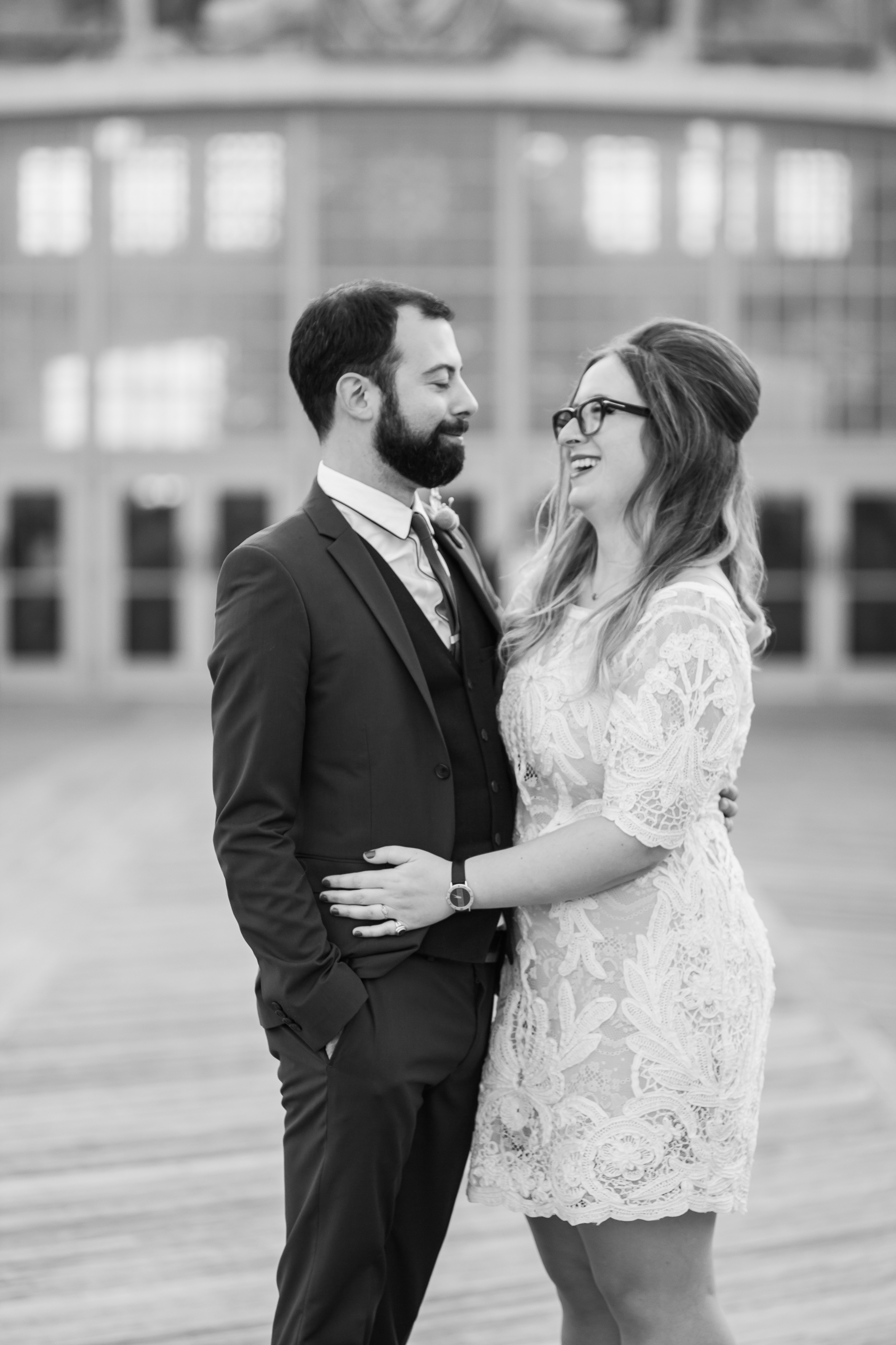 Victoria and Nick Asbury Park Boardwalk Tim McLoone's Supper Club New Jersey Shore Wedding Shannon Sorensen Photography