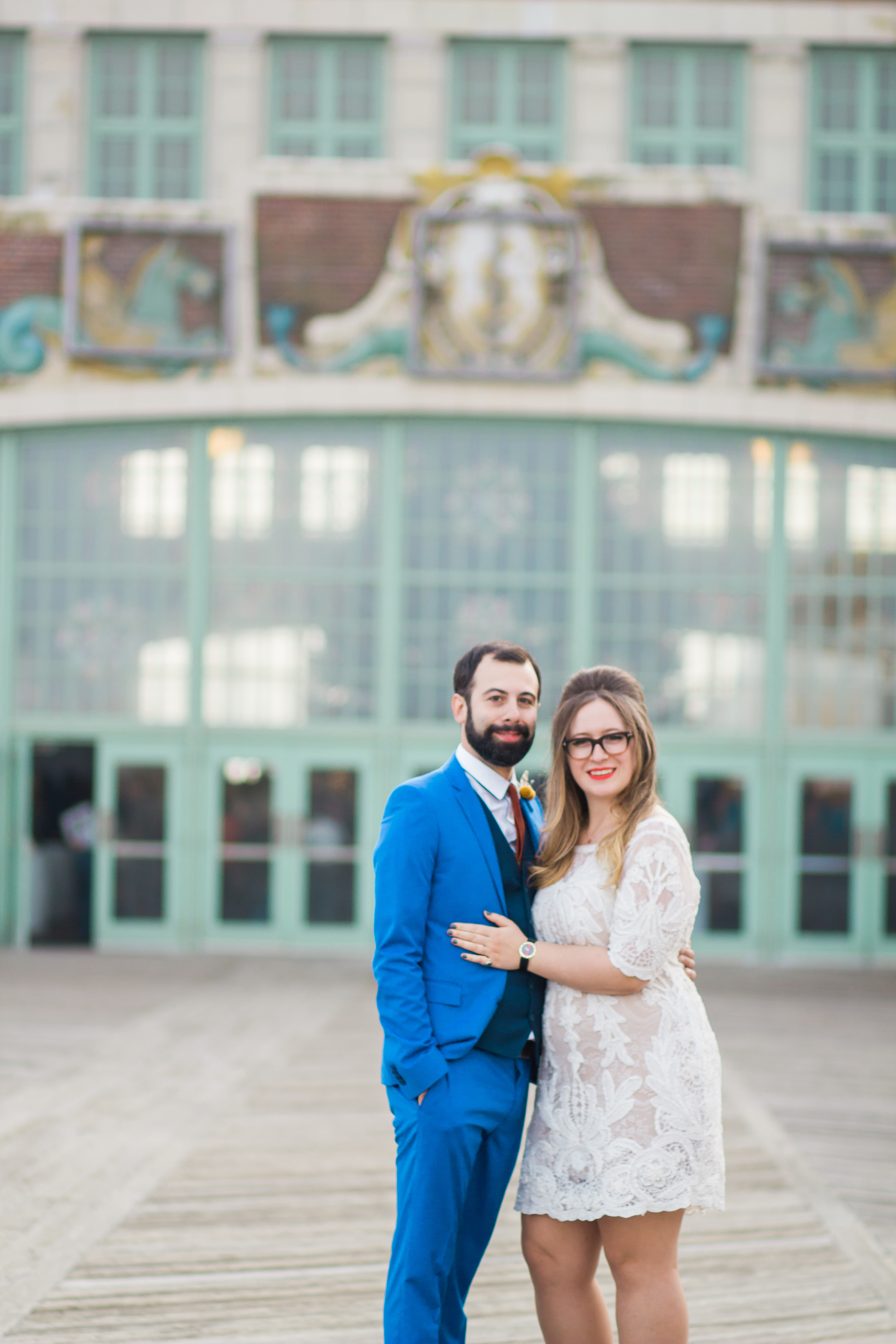 Victoria and Nick Asbury Park Boardwalk Tim McLoone's Supper Club New Jersey Shore Wedding Shannon Sorensen Photography