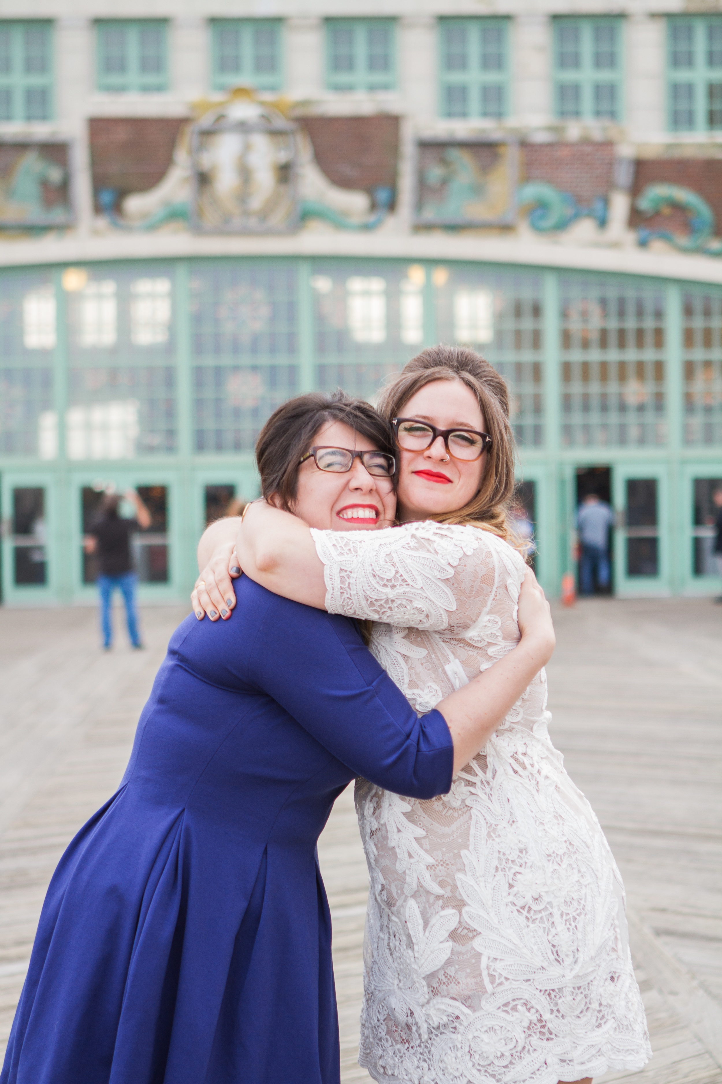 Victoria and Nick Asbury Park Boardwalk Tim McLoone's Supper Club New Jersey Shore Wedding Shannon Sorensen Photography