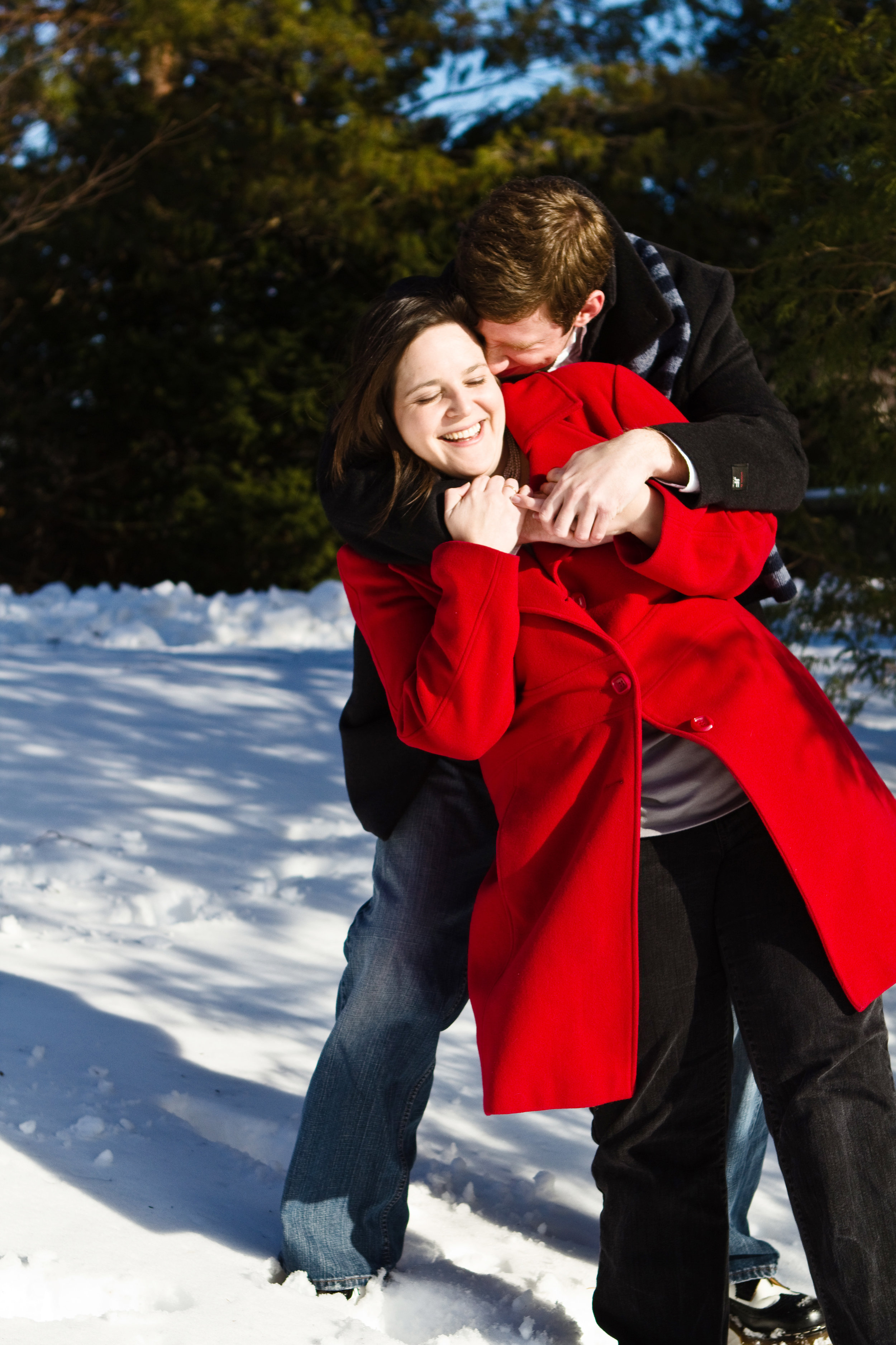 Liz and Nathan Elizabeth Park West Hartford Connecticut Winter Engagement Photography