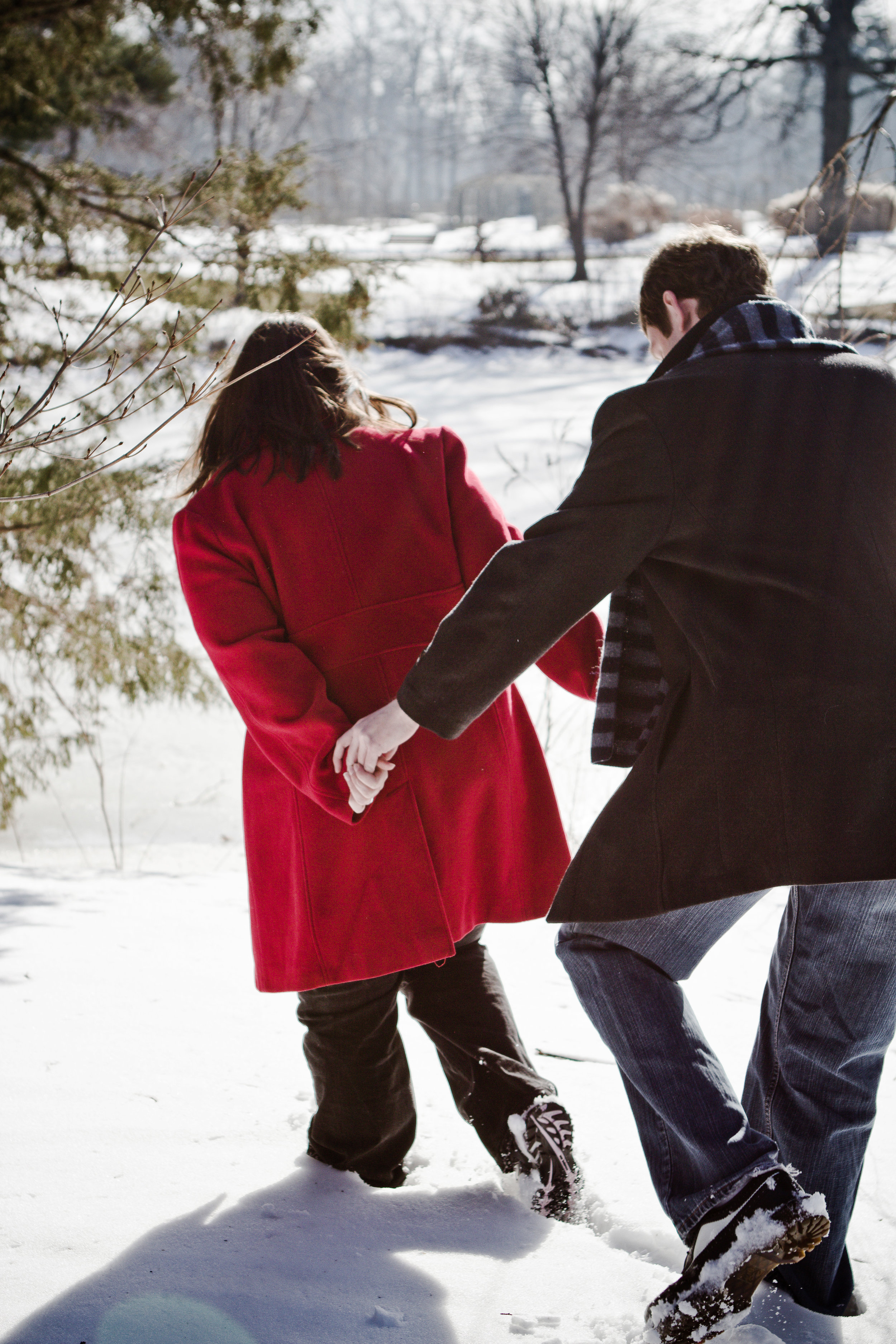 Liz and Nathan Elizabeth Park West Hartford Connecticut Winter Engagement Photography
