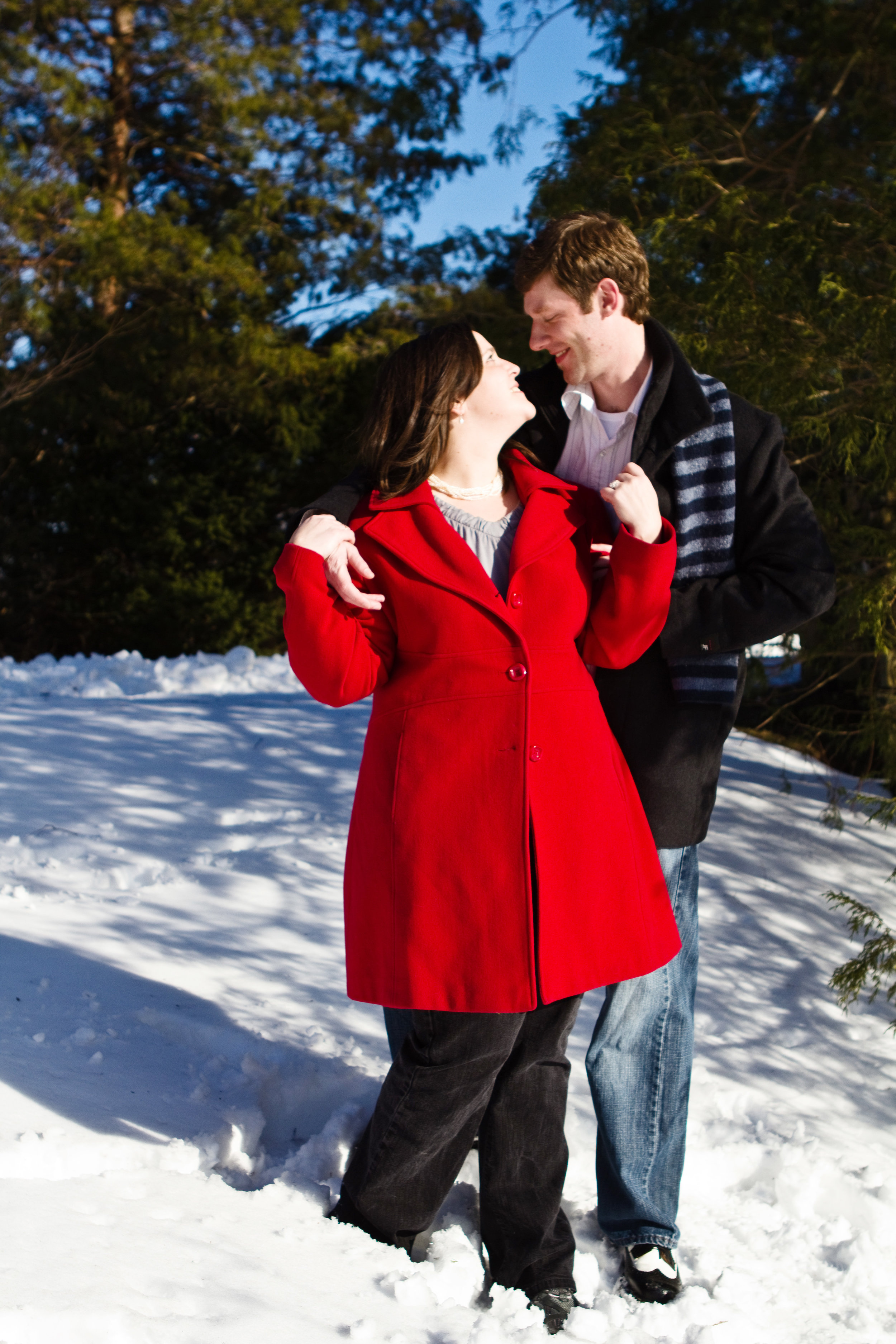 Liz and Nathan Elizabeth Park West Hartford Connecticut Winter Engagement Photography