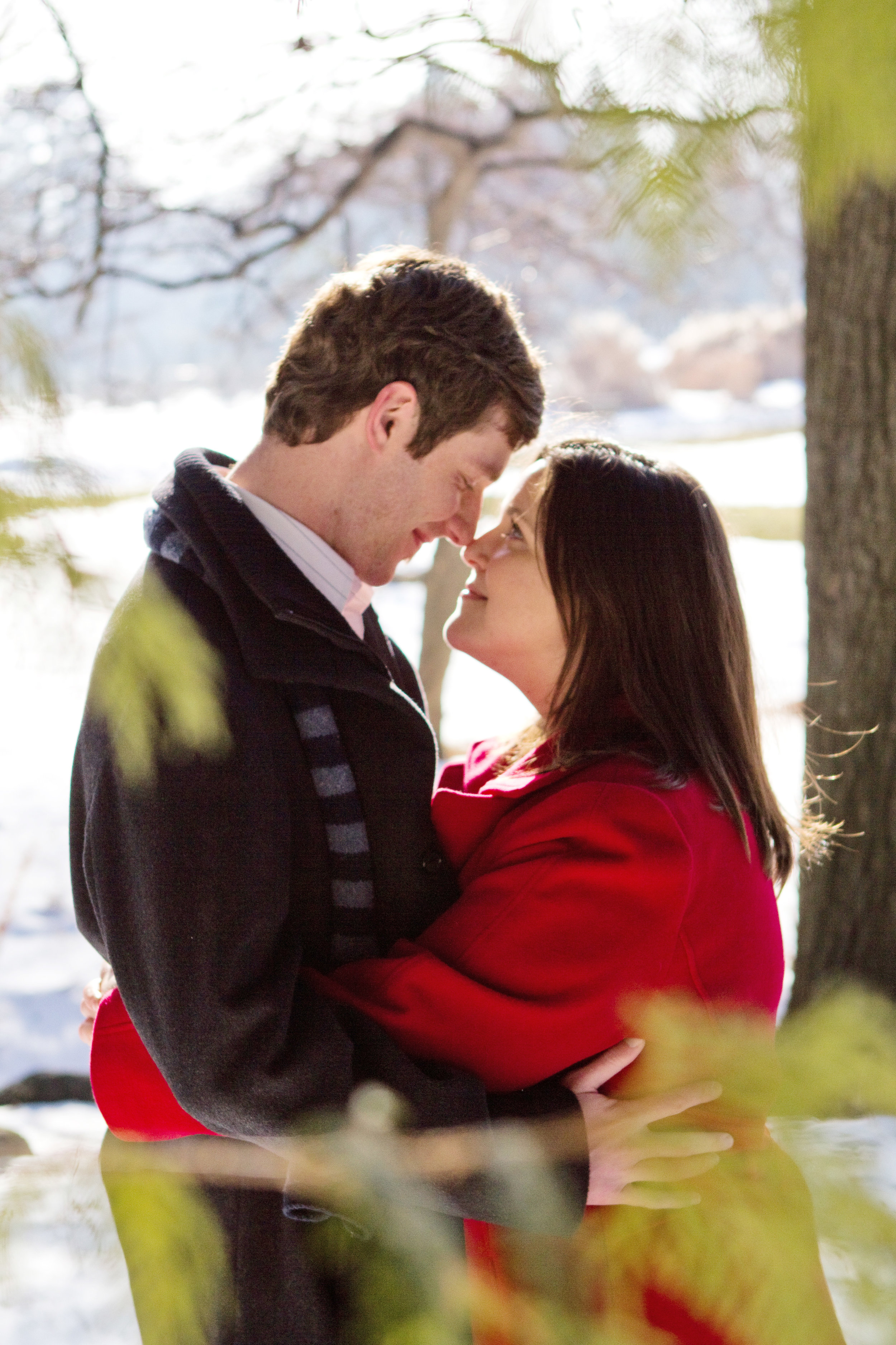 Liz and Nathan Elizabeth Park West Hartford Connecticut Winter Engagement Photography