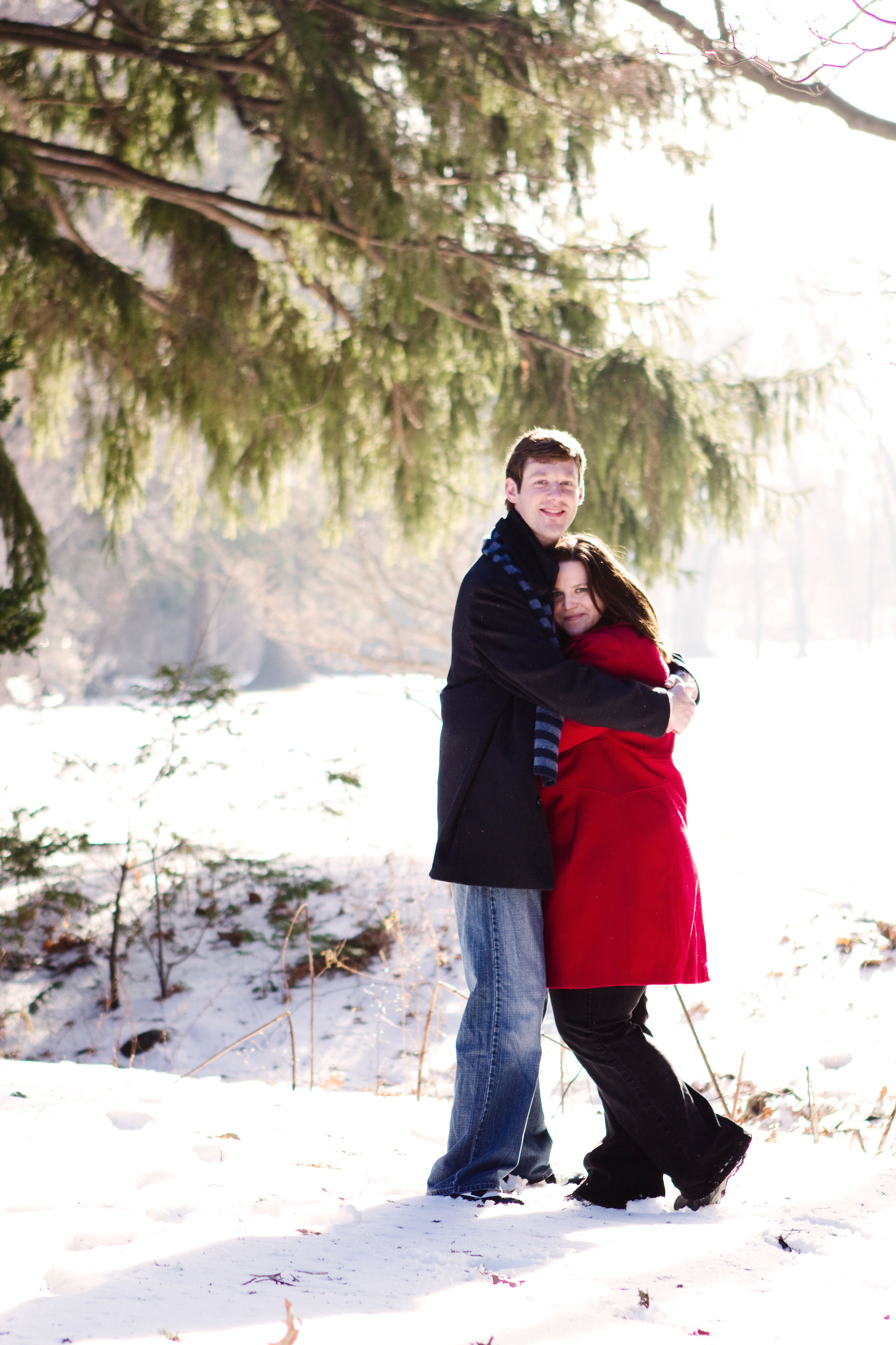 Liz and Nathan Elizabeth Park West Hartford Connecticut Winter Engagement Photography