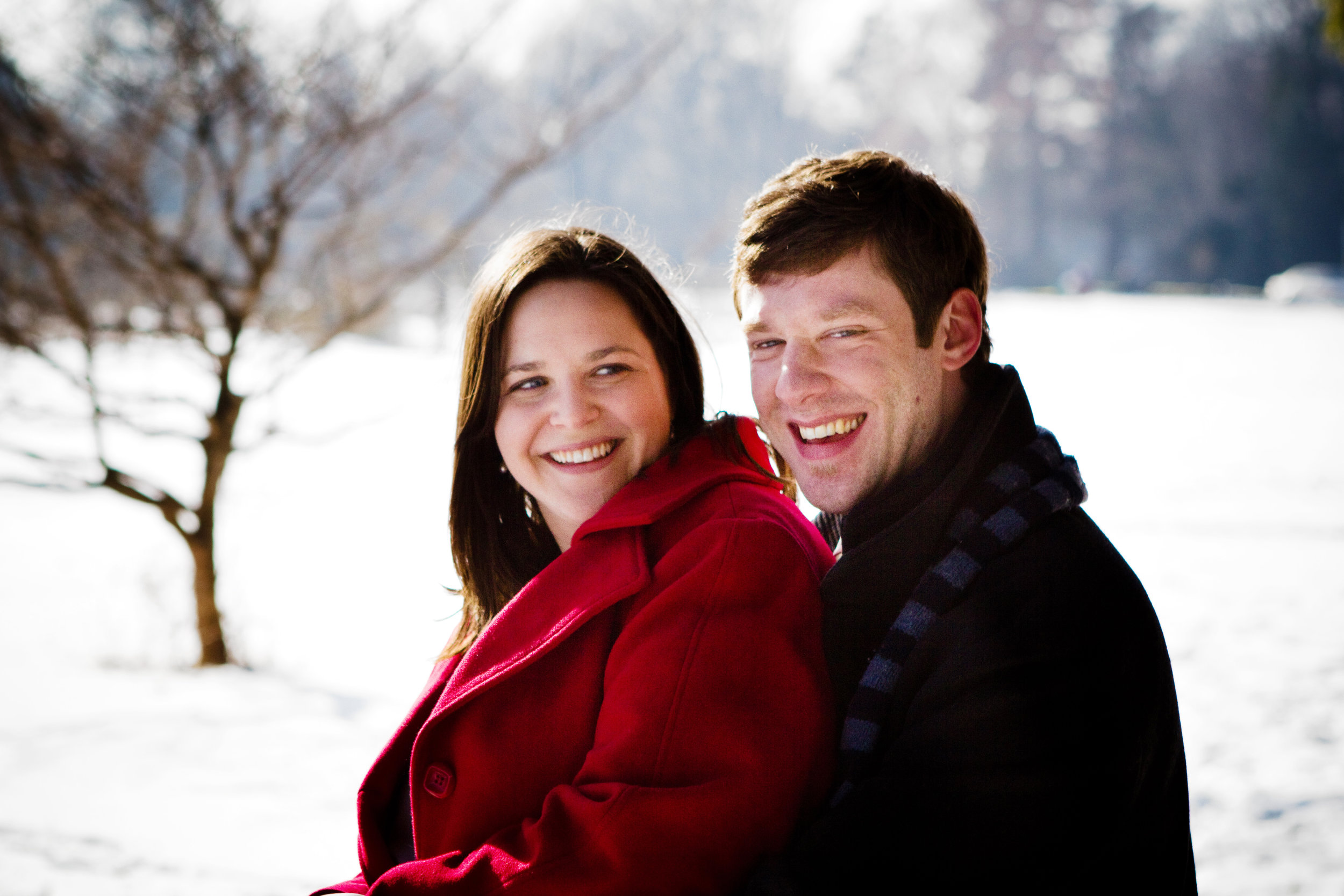 Liz and Nathan Elizabeth Park West Hartford Connecticut Winter Engagement Photography