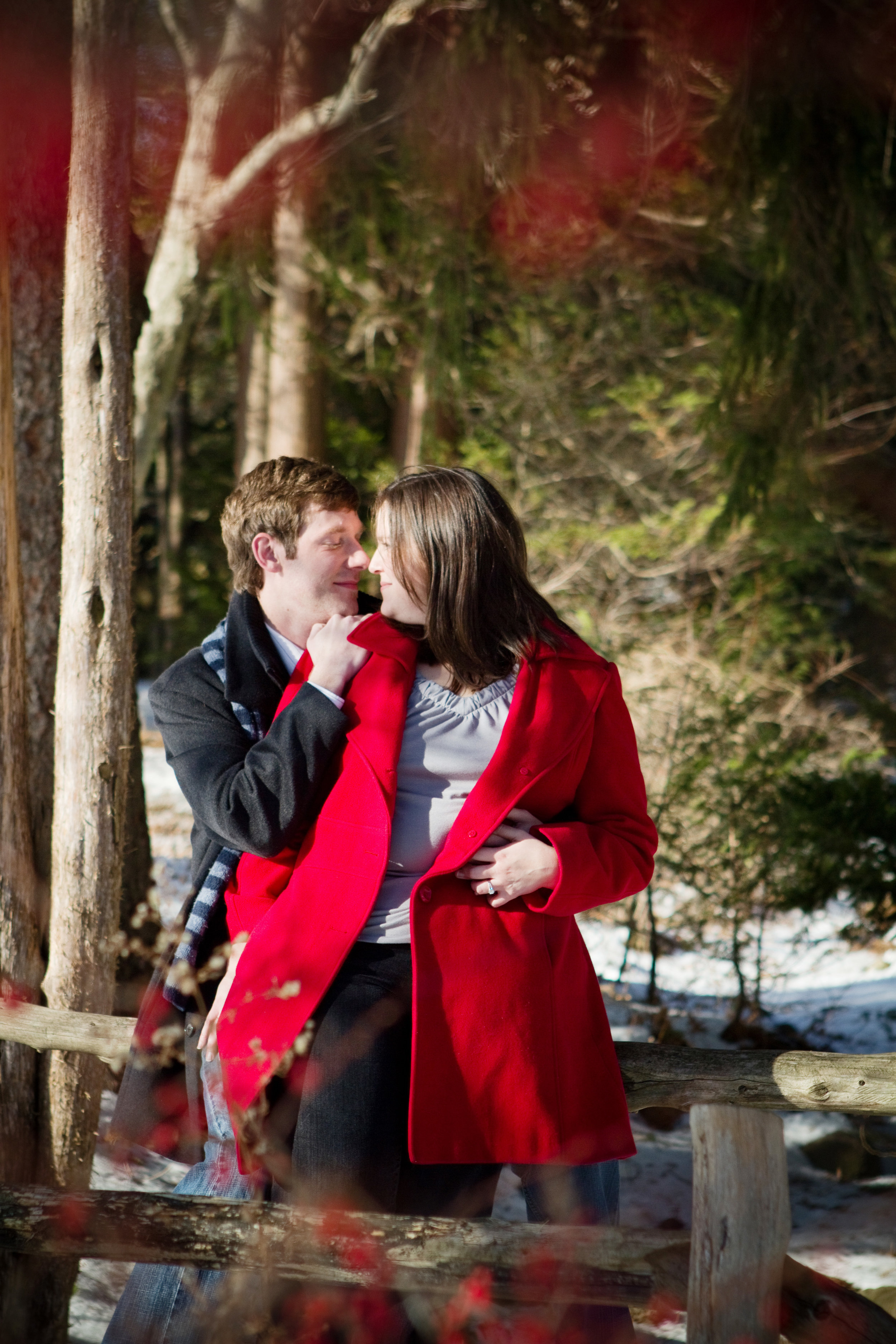 Liz and Nathan Elizabeth Park West Hartford Connecticut Winter Engagement Photography