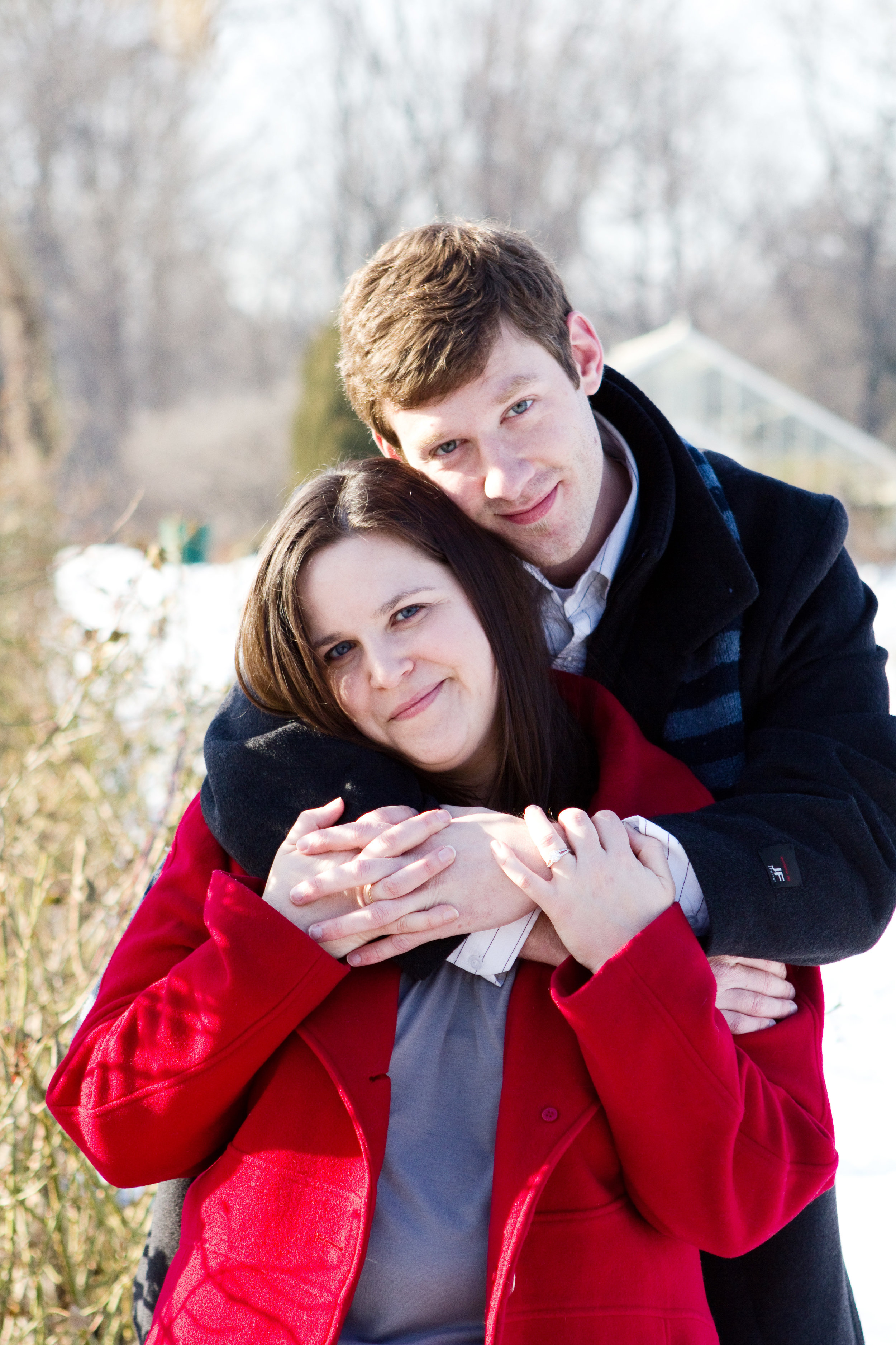 Liz and Nathan Elizabeth Park West Hartford Connecticut Winter Engagement Photography