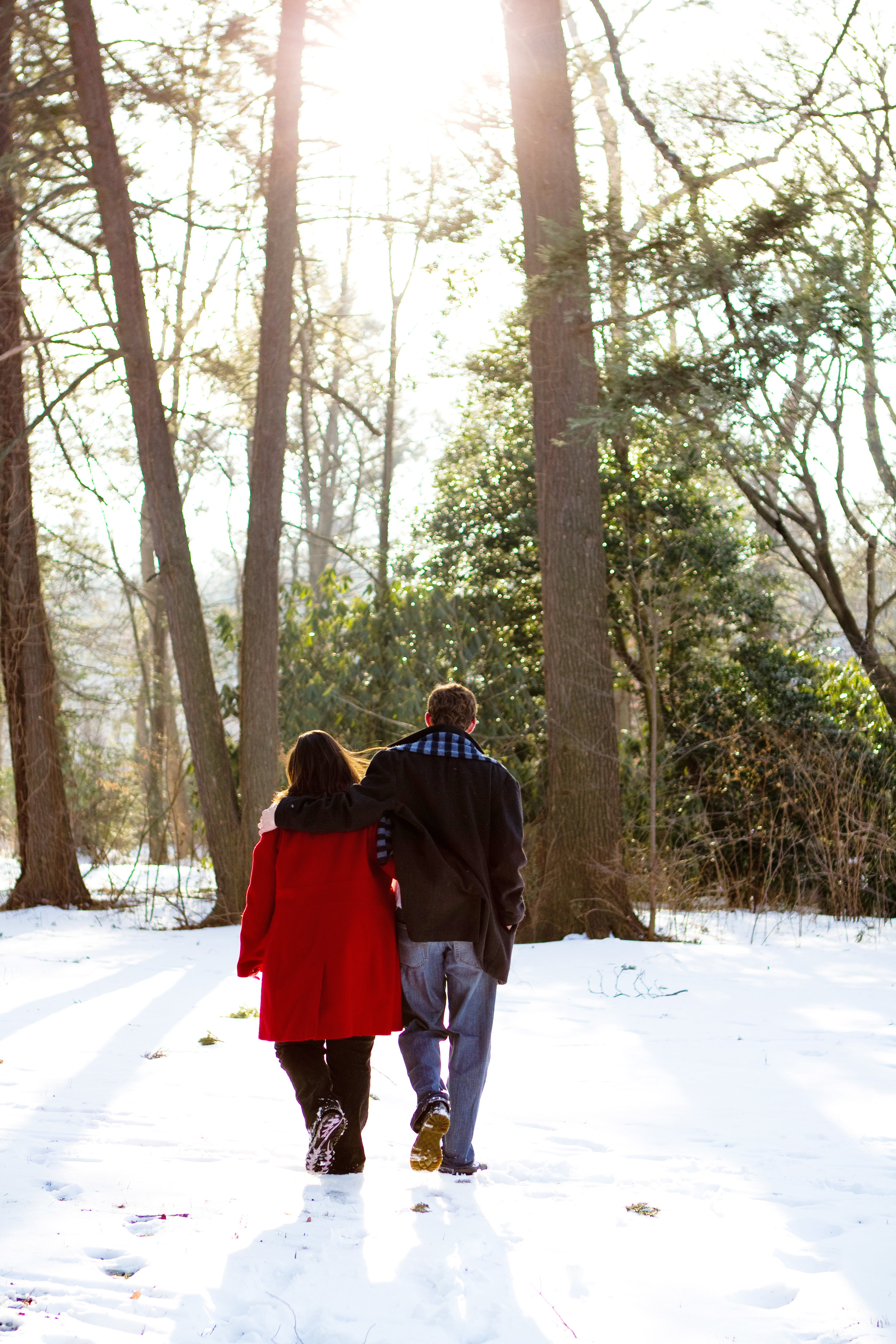 Liz and Nathan Elizabeth Park West Hartford Connecticut Winter Engagement Photography