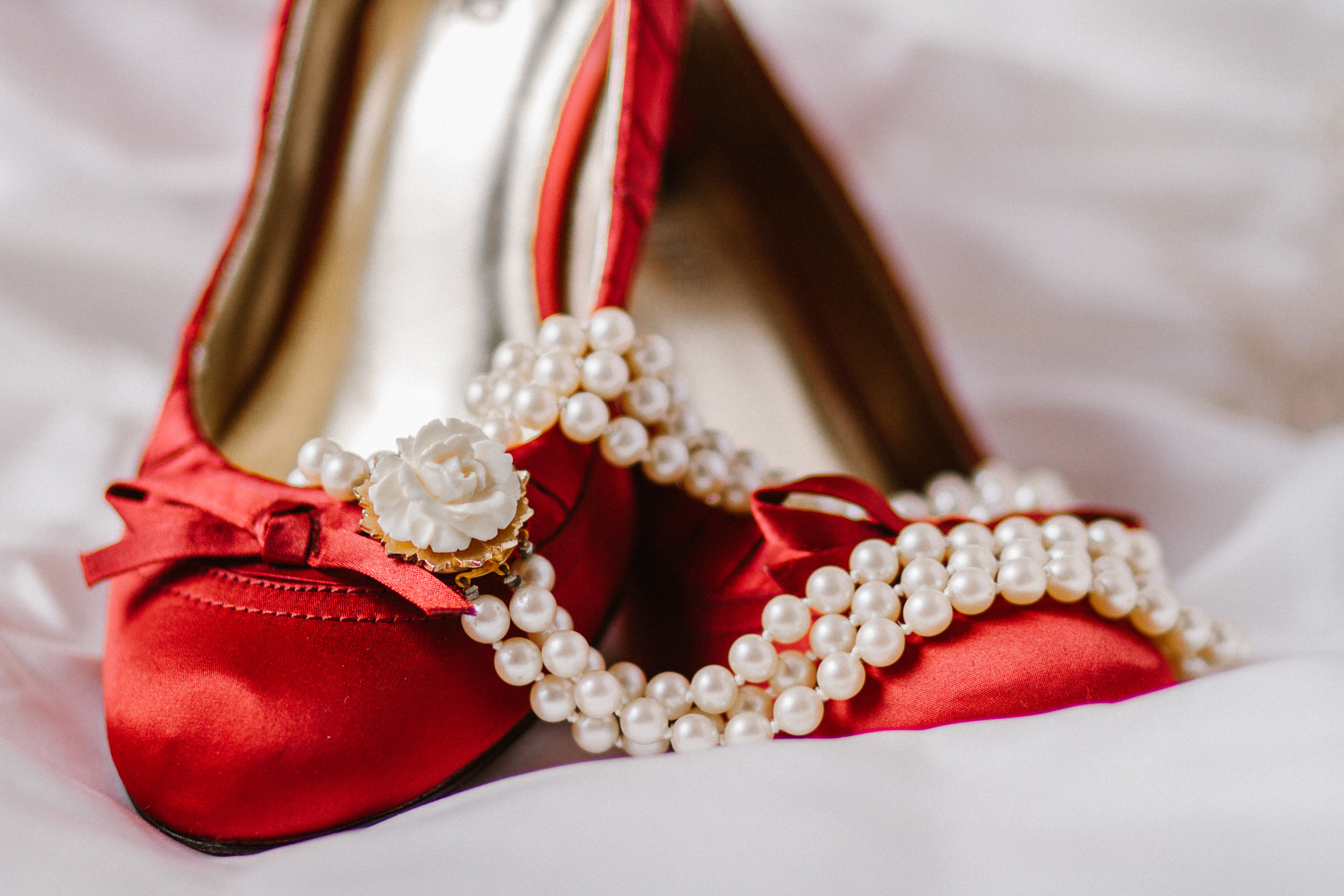 Wedding Bridal Accessory Shoe Jewelry Necklace Photographer Shannon Sorensen Photography