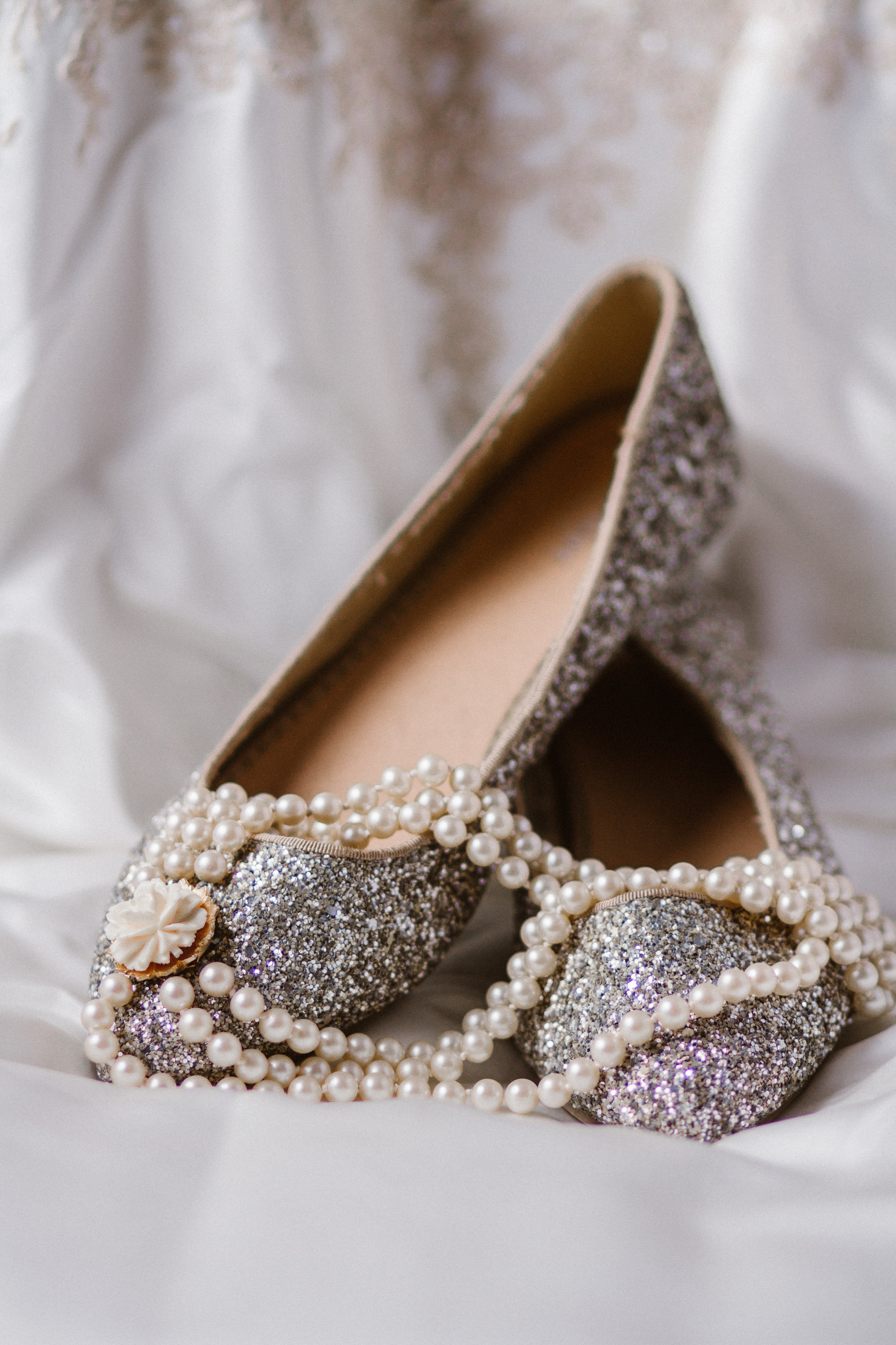 Wedding Bridal Accessory Shoe Jewelry Necklace Photographer Shannon Sorensen Photography