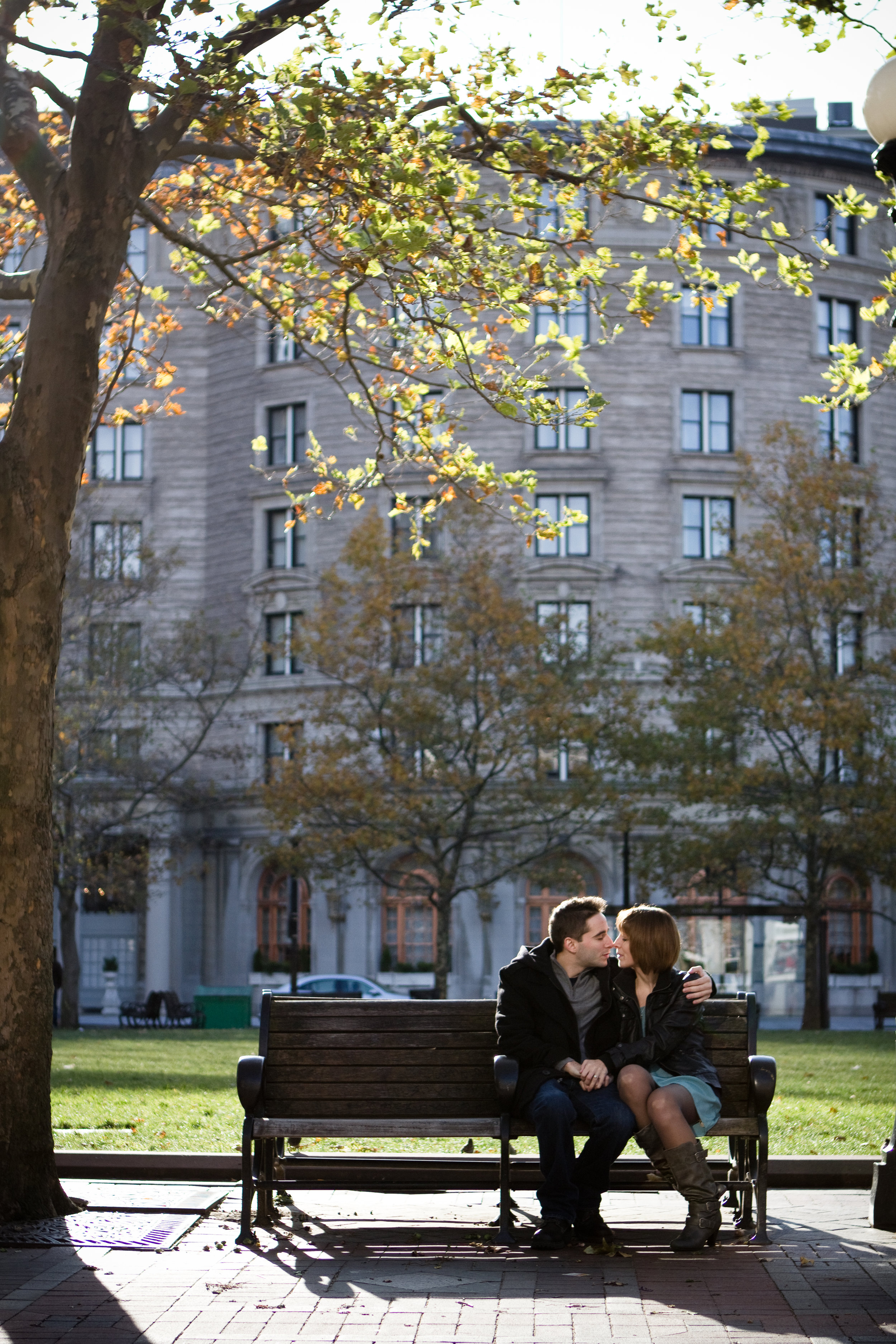 Emily and Pat Copley Square Boston Public Garden Massachusetts Engagement Photographer Shannon Sorensen Photography