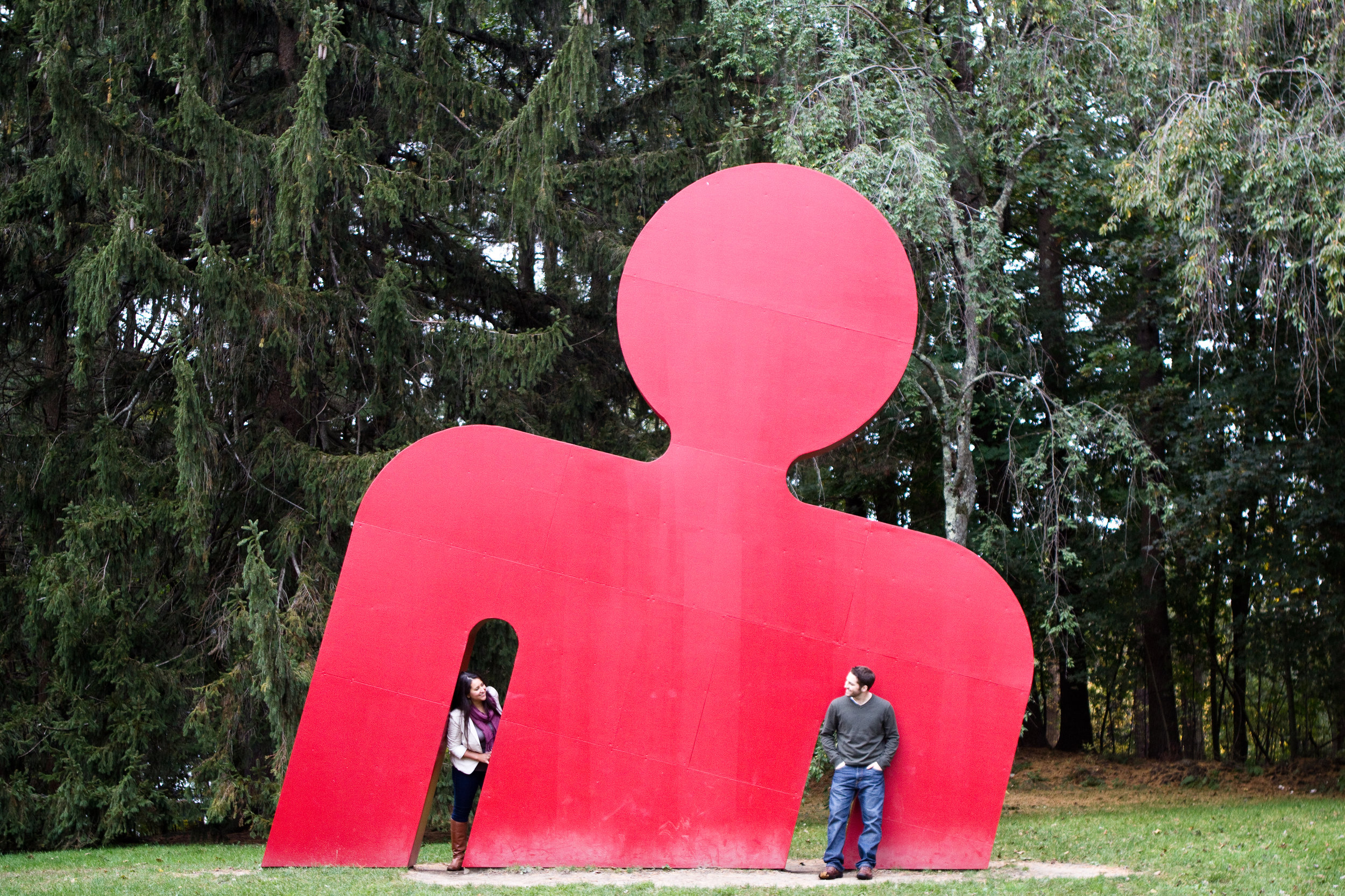 Ross and Renee deCordova Sculpture Park Lincoln Massachusetts Engagement Photographer Shannon Sorensen Photography