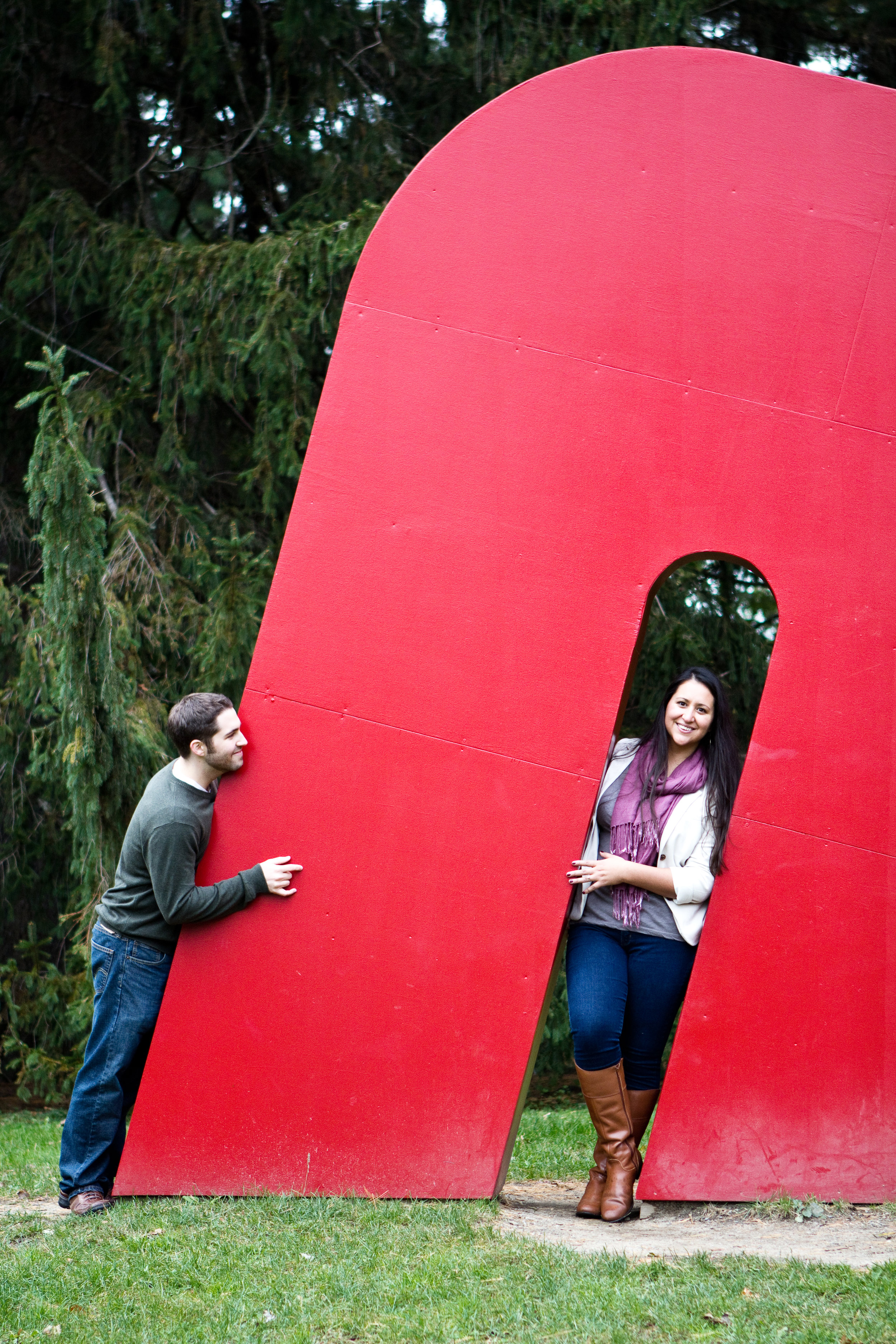 Ross and Renee deCordova Sculpture Park Lincoln Massachusetts Engagement Photographer Shannon Sorensen Photography