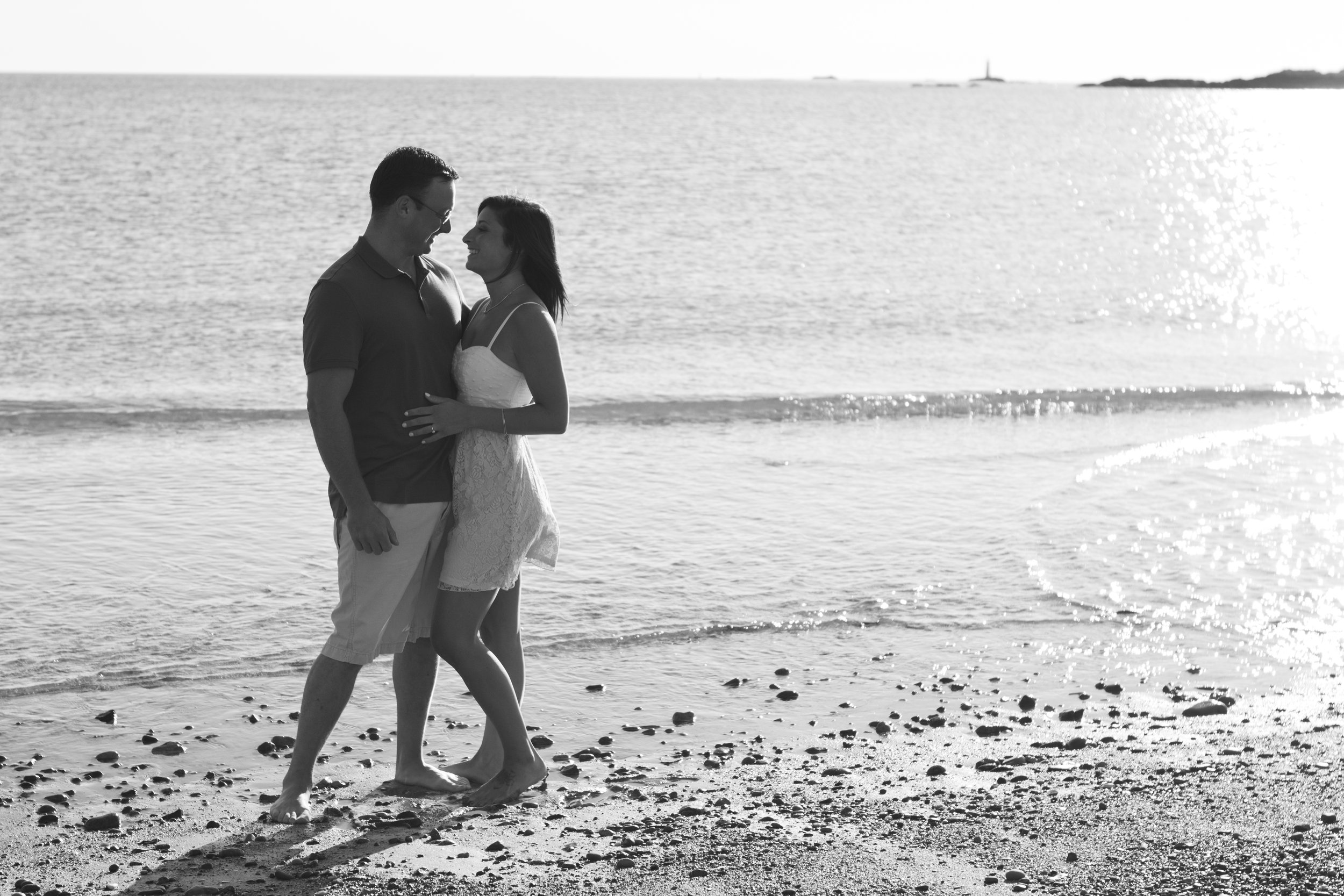 Erin and Mike Sandy Beach Cohasset South Shore Massachusetts Engagement Photographer Shannon Sorensen Photography