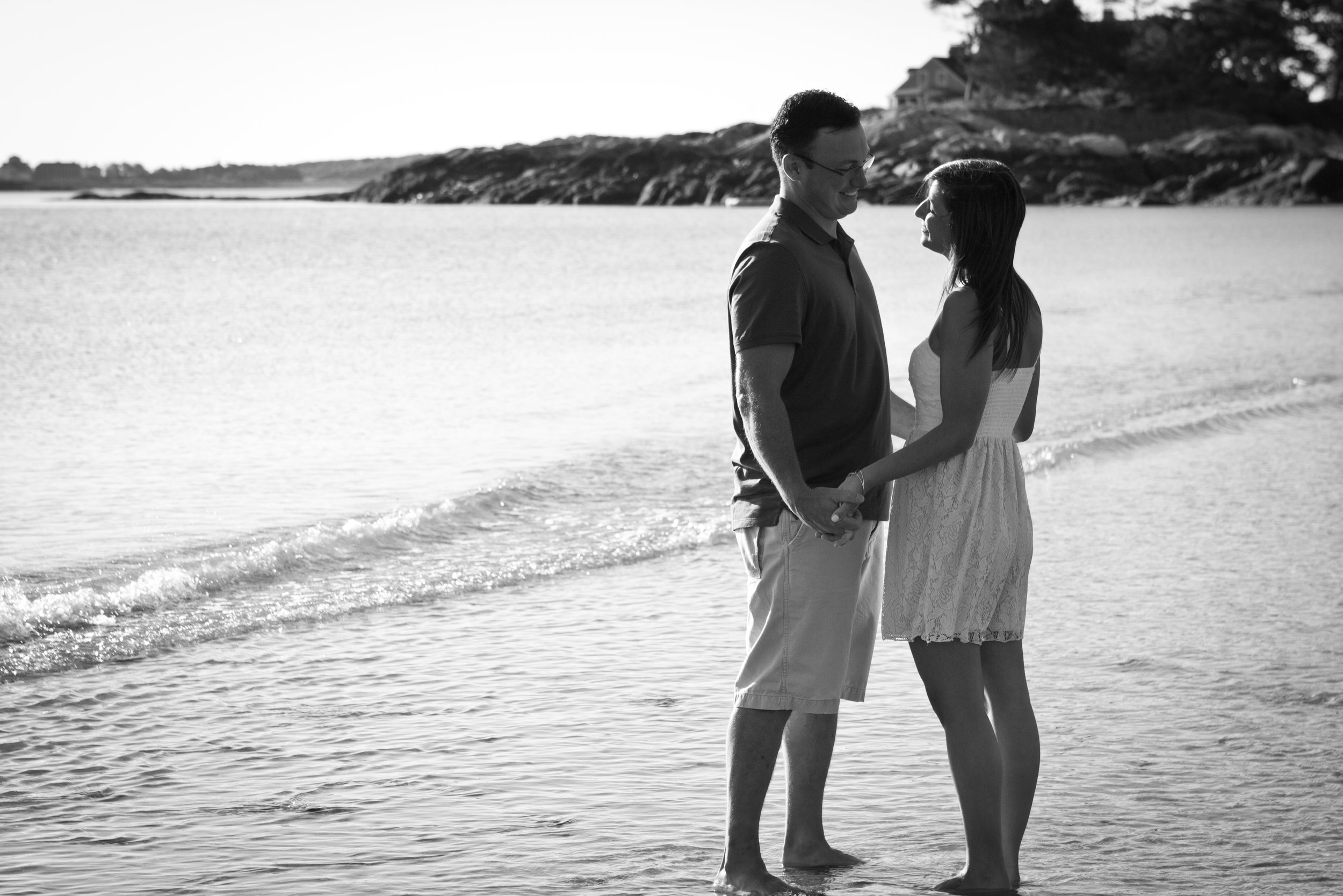 Erin and Mike Sandy Beach Cohasset South Shore Massachusetts Engagement Photographer Shannon Sorensen Photography