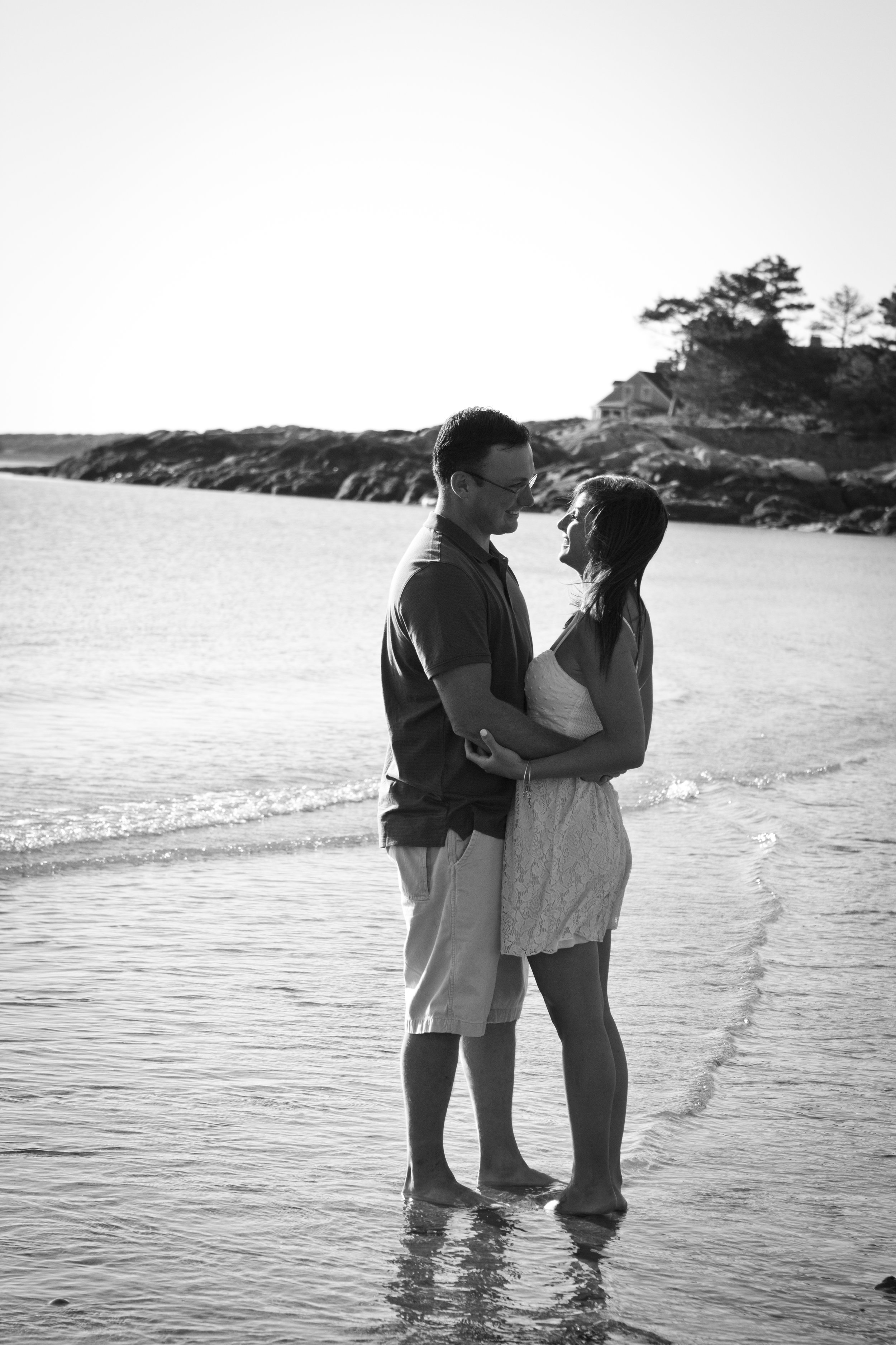 Erin and Mike Sandy Beach Cohasset South Shore Massachusetts Engagement Photographer Shannon Sorensen Photography