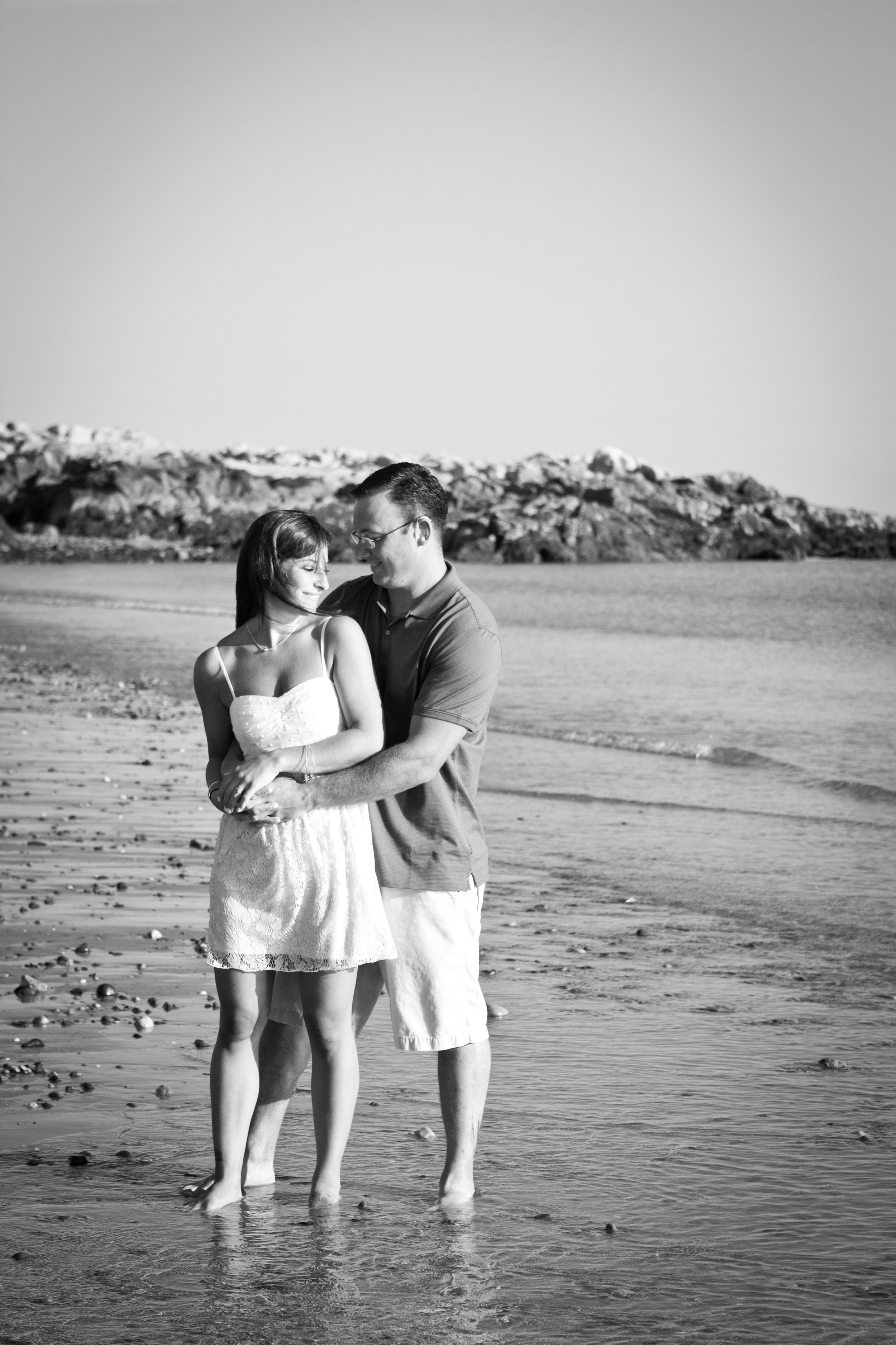 Erin and Mike Sandy Beach Cohasset South Shore Massachusetts Engagement Photographer Shannon Sorensen Photography