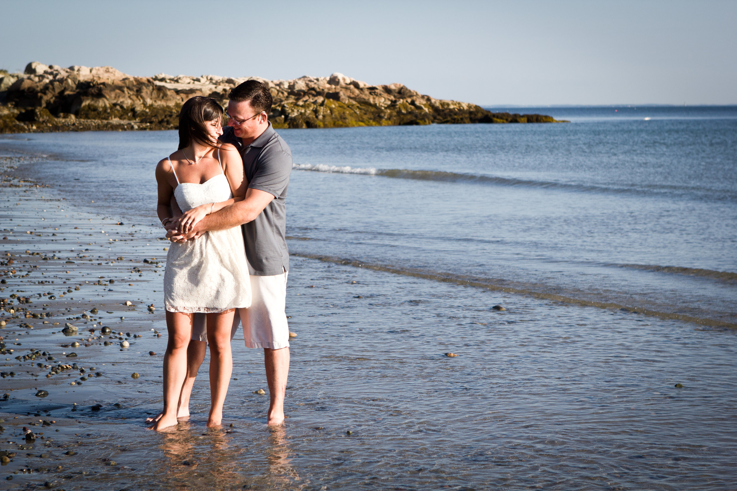 Erin and Mike Sandy Beach Cohasset South Shore Massachusetts Engagement Photographer Shannon Sorensen Photography