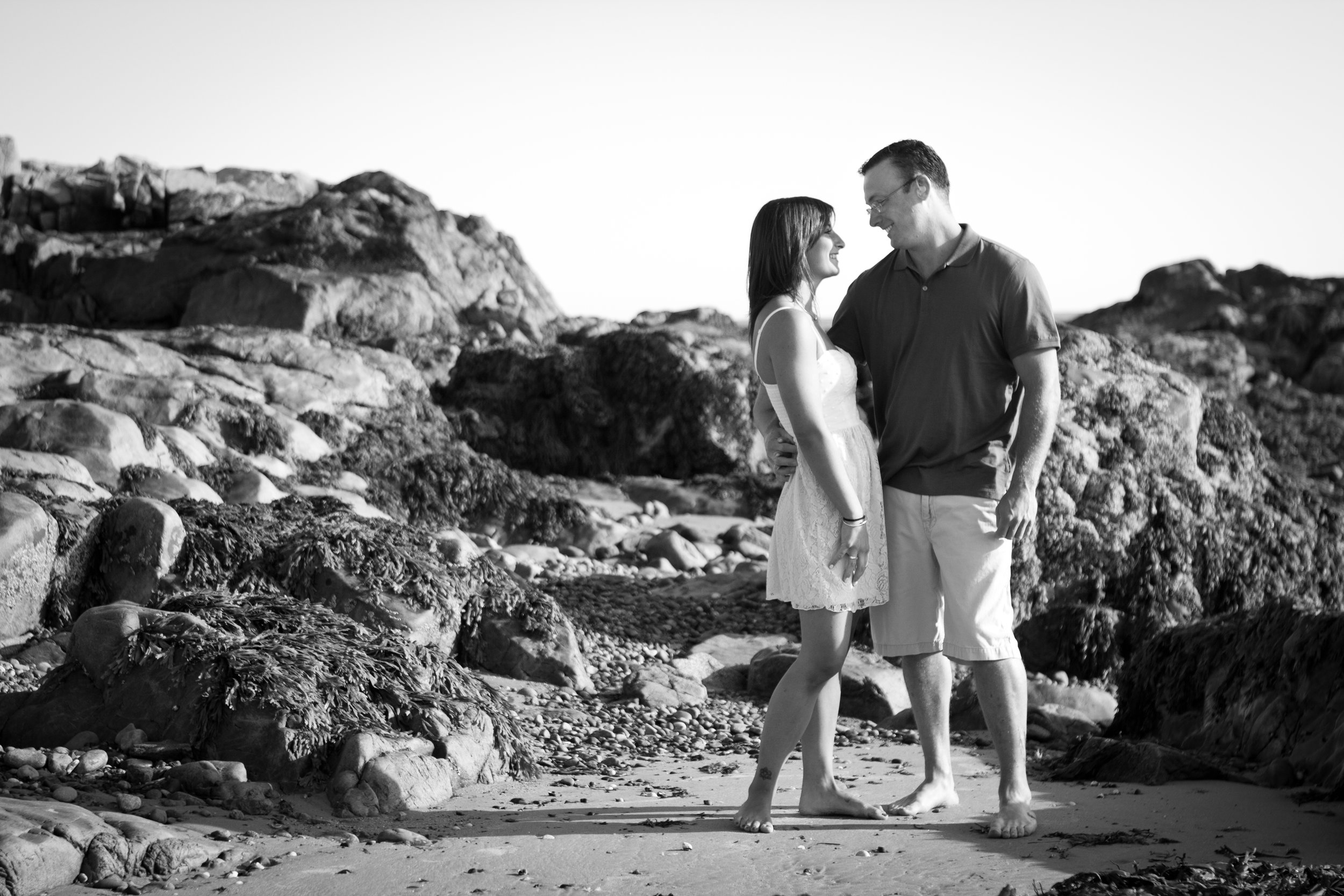 Erin and Mike Sandy Beach Cohasset South Shore Massachusetts Engagement Photographer Shannon Sorensen Photography