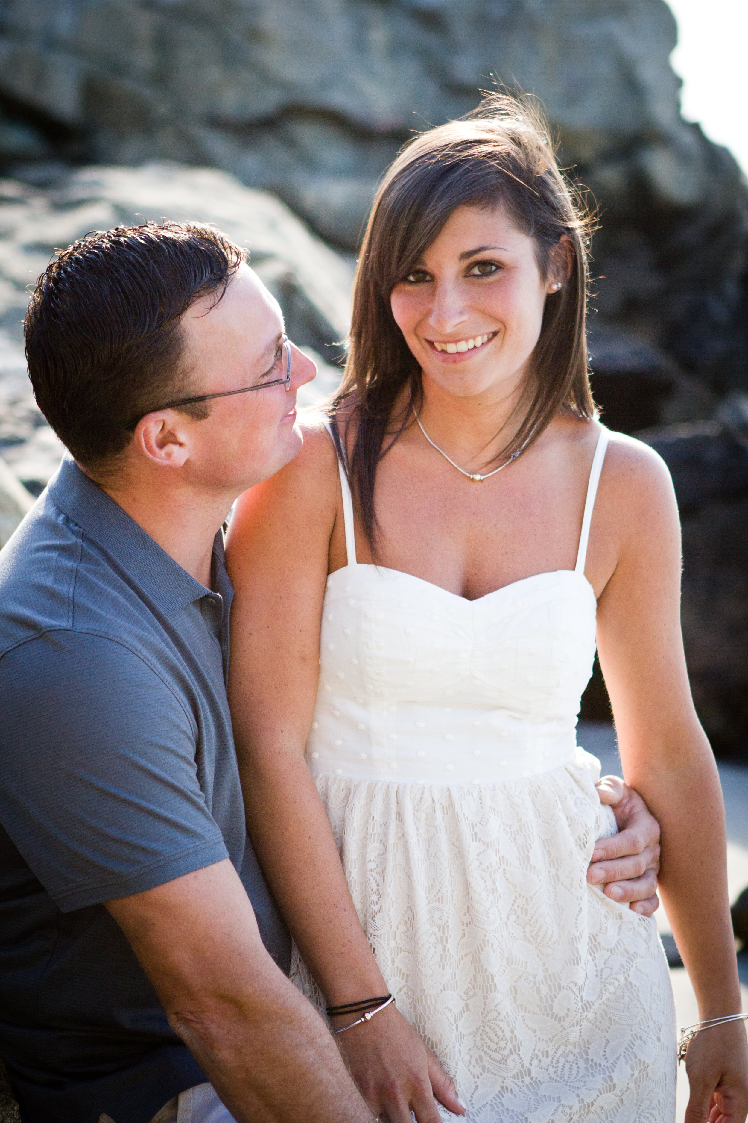 Erin and Mike Sandy Beach Cohasset South Shore Massachusetts Engagement Photographer Shannon Sorensen Photography