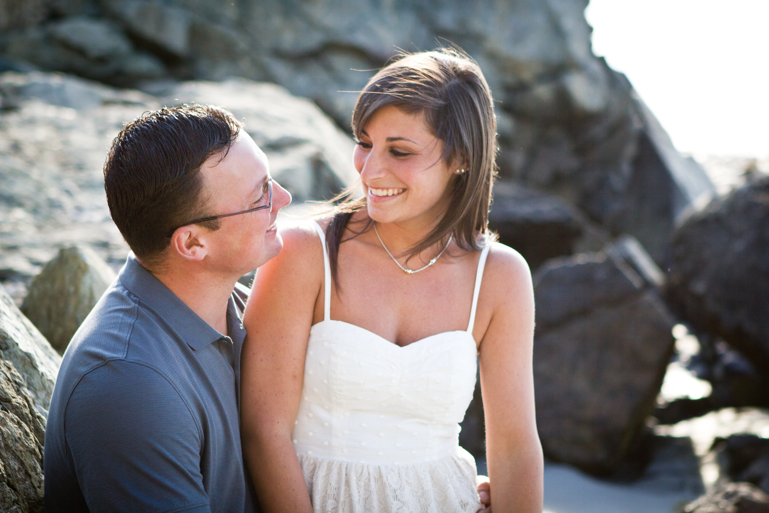 Erin and Mike Sandy Beach Cohasset South Shore Massachusetts Engagement Photographer Shannon Sorensen Photography