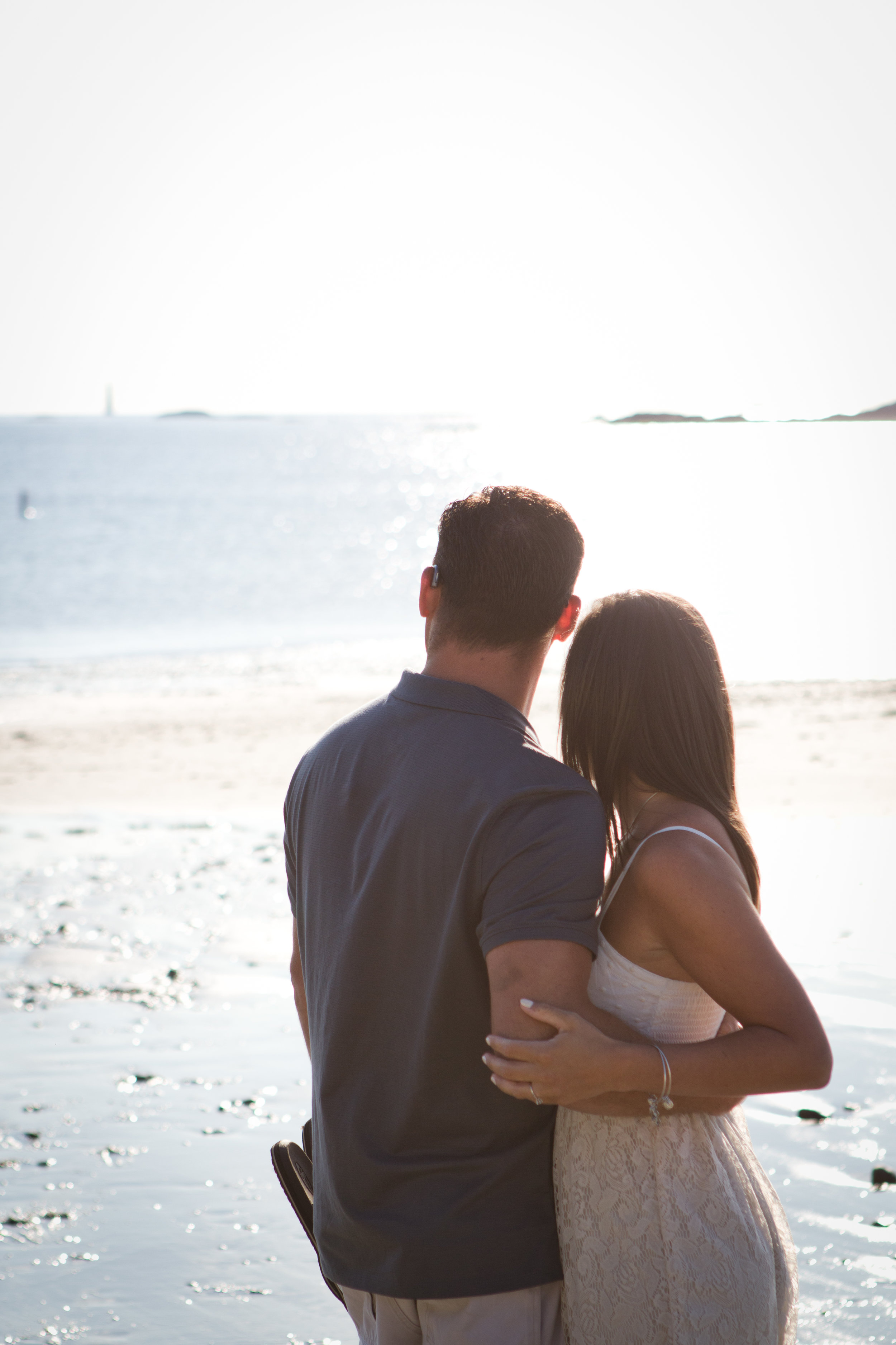 Erin and Mike Sandy Beach Cohasset South Shore Massachusetts Engagement Photographer Shannon Sorensen Photography