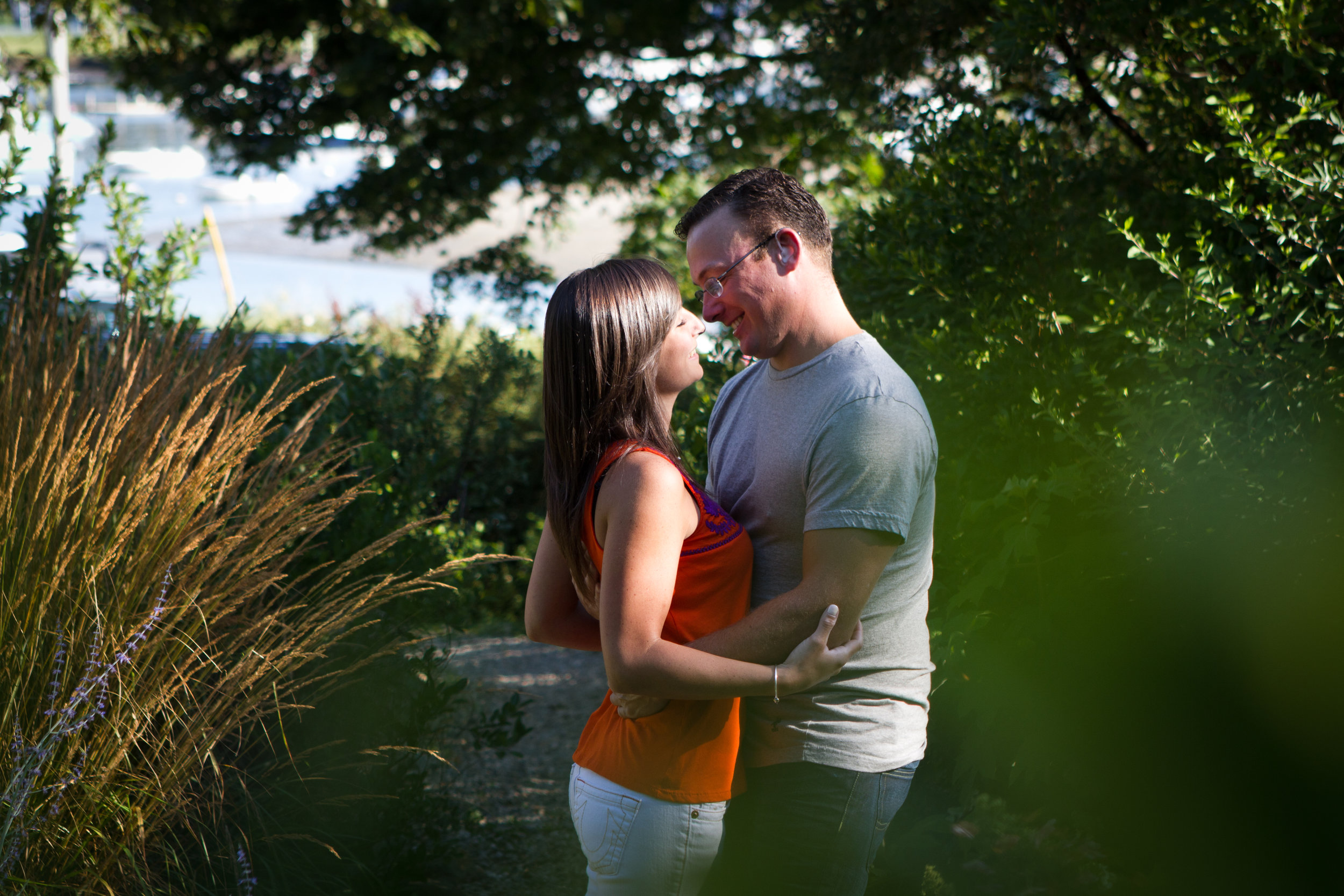 Erin and Mike Sandy Beach Cohasset Harbor South Shore Massachusetts Engagement Photographer Shannon Sorensen Photography