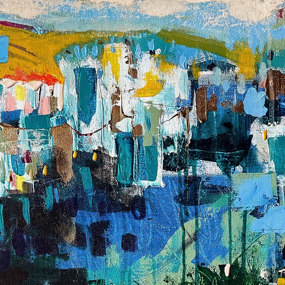 Across the Universe Abstract Dreamscape by Connecticut Artist Shannon Sorensen, Expressionist Painting