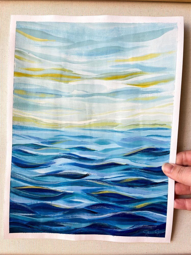 Soothing Waves 9x12 Acrylic on Paper