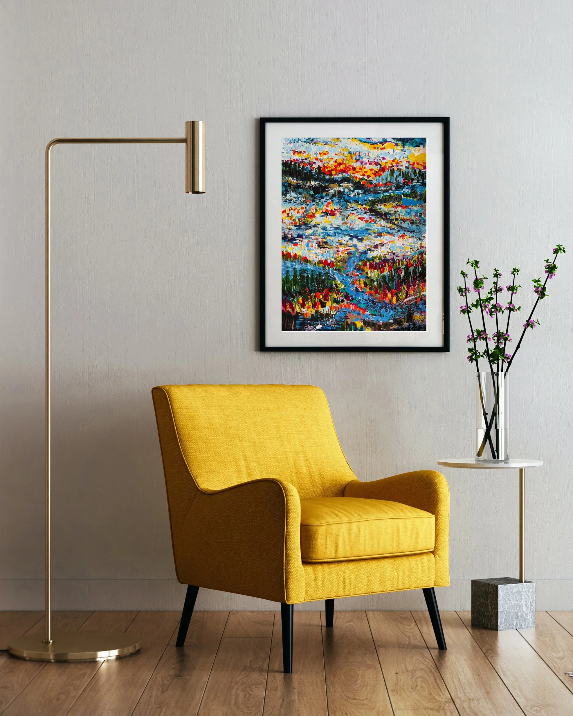 The World is Wide 18x24" Acrylic Painting on Canvas by Connecticut Contemporary Fine Art Painter Shannon Sorensen