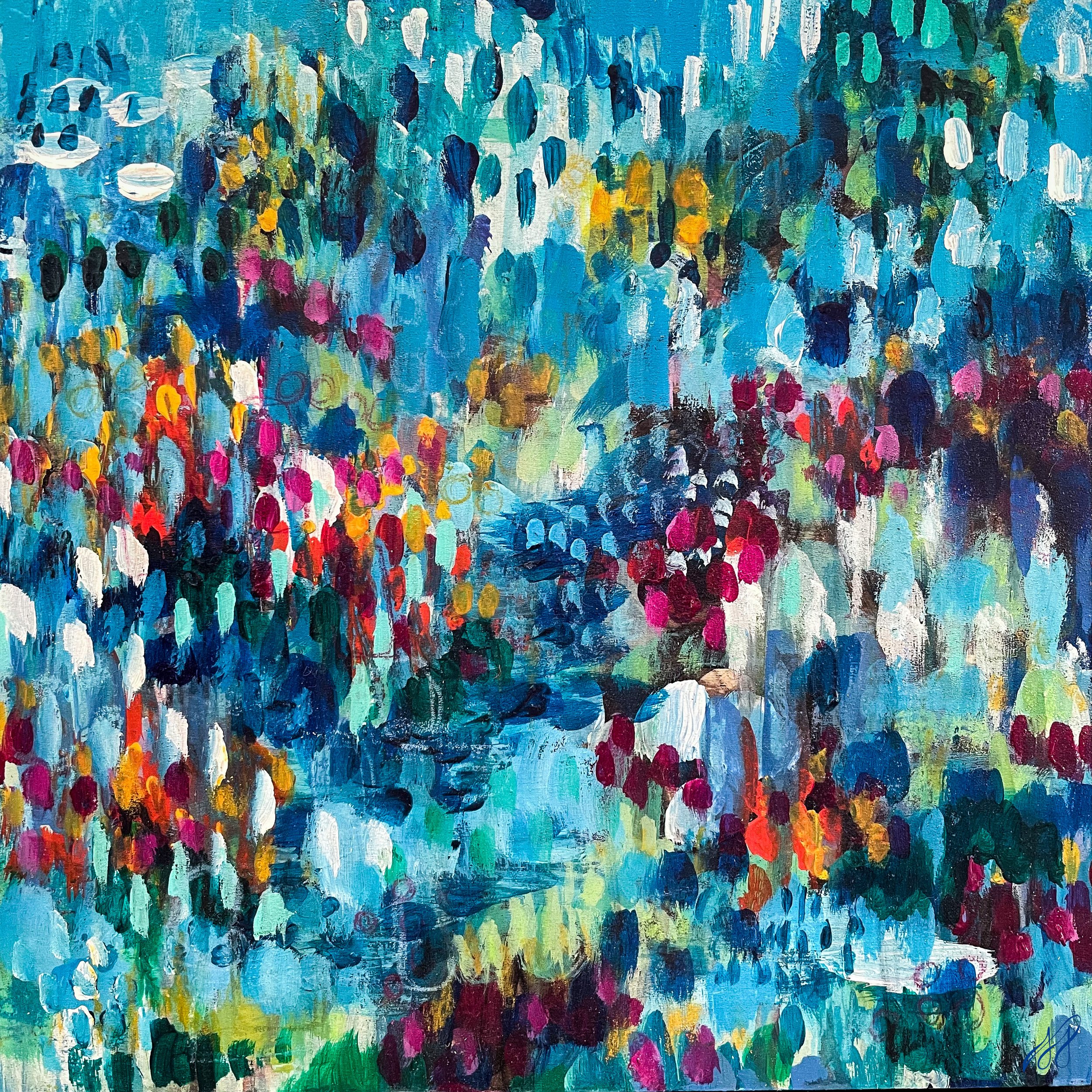 It Rained All Summer 2_July 2021_Acrylic on 8x8 Wood Panel_Connecticut Artist Shannon Sorensen.jpg