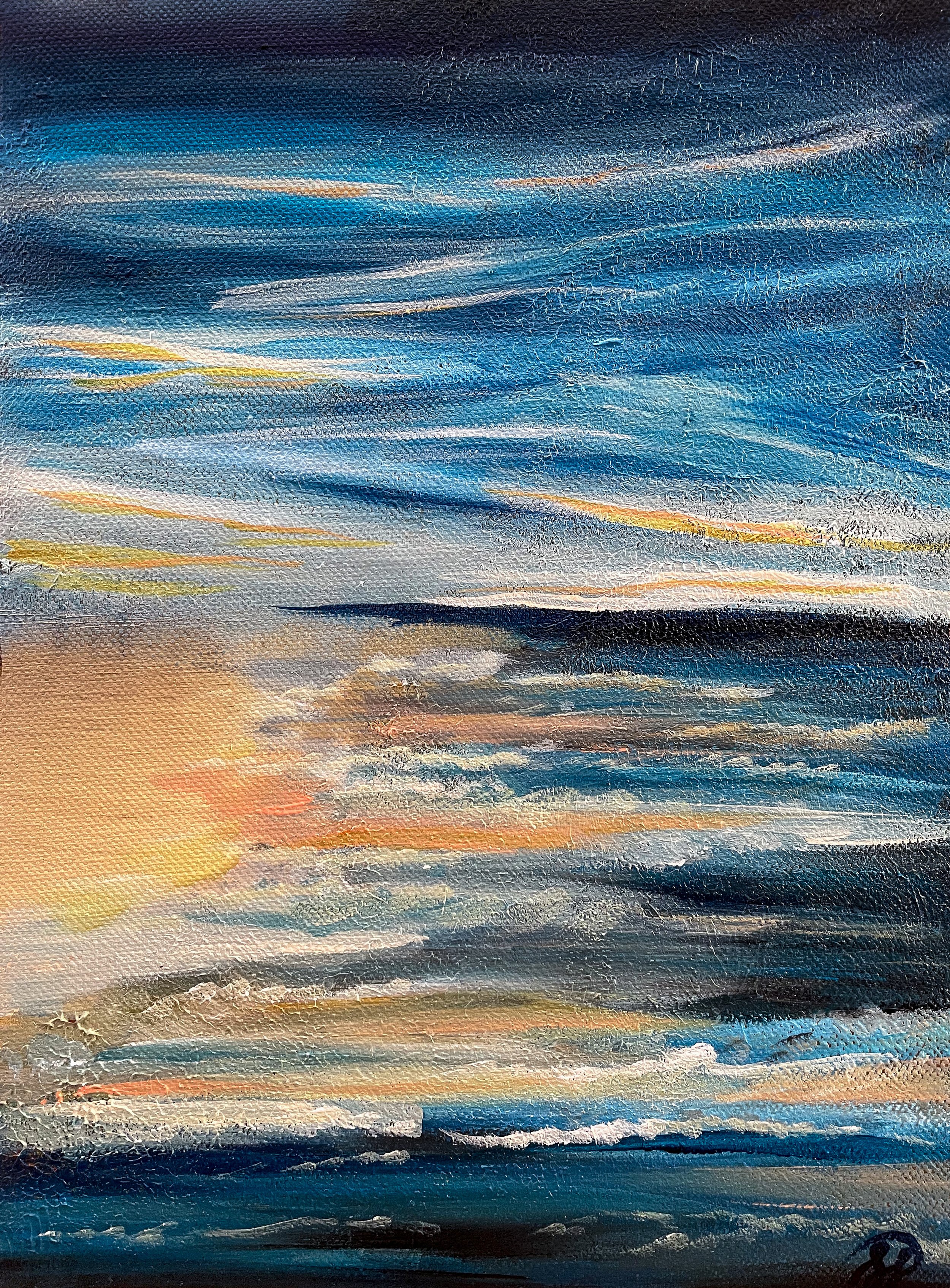 Follow the Sun_December 2021_Acrylic on 9x12 Recycled Canvas_Connecticut Artist Shannon Sorensen.jpg