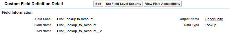 Closed Lost Opportunity Lookup