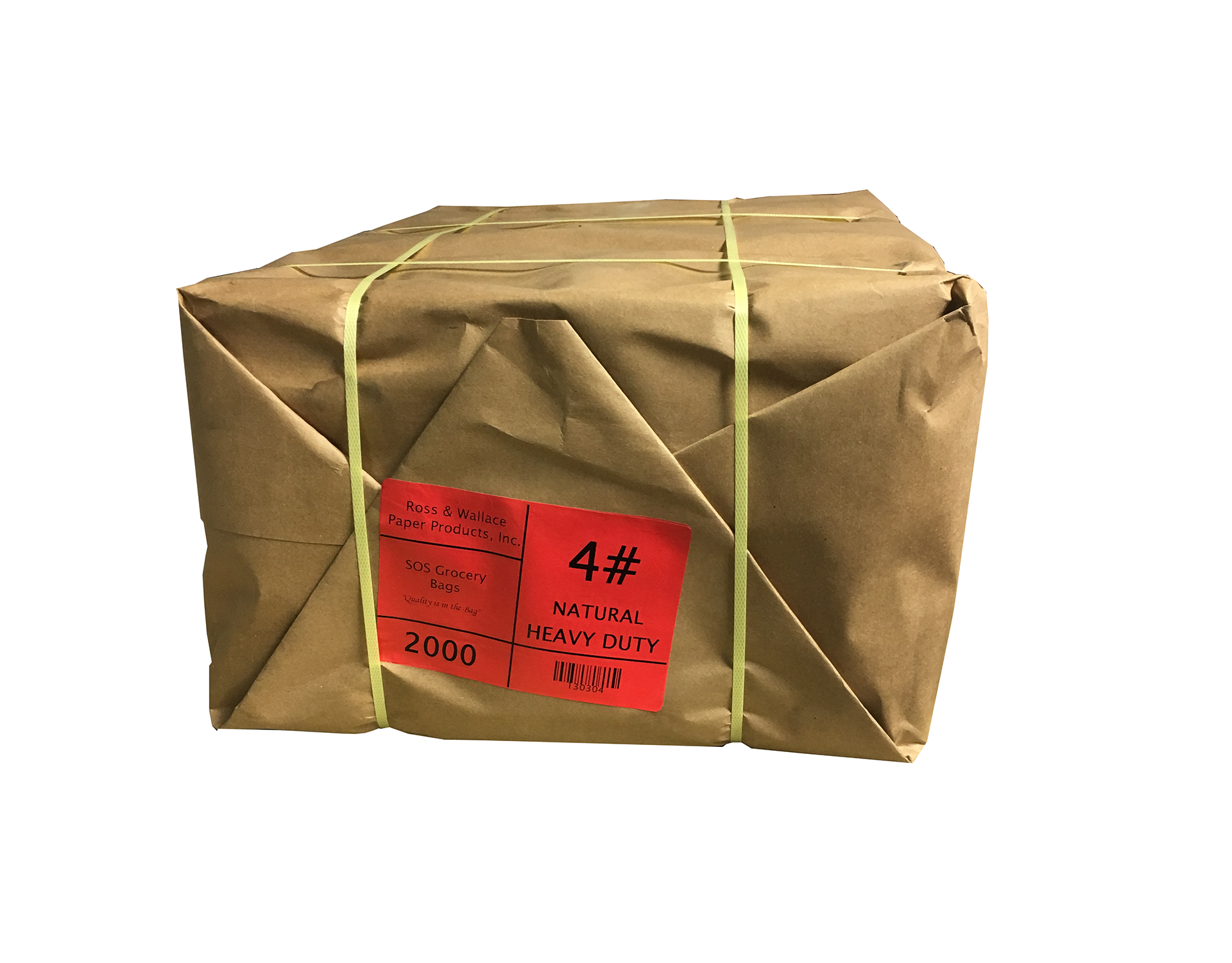 Paper wrapped bale of 4# Heavy Duty SOS bags