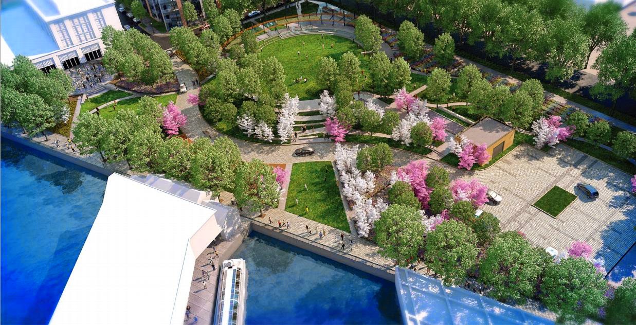 SW Waterfront Park Aerial Rendering