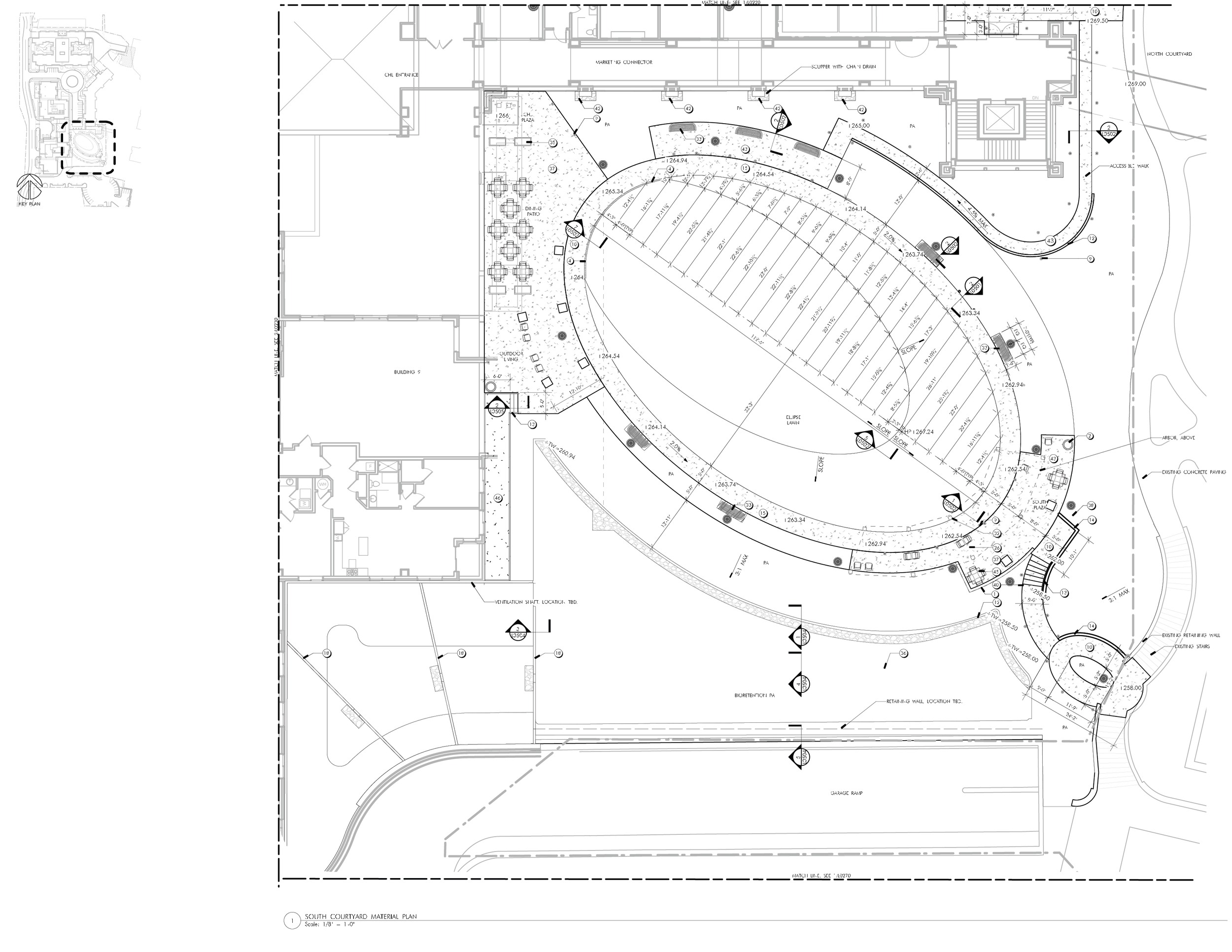 South Courtyard Material Plan
