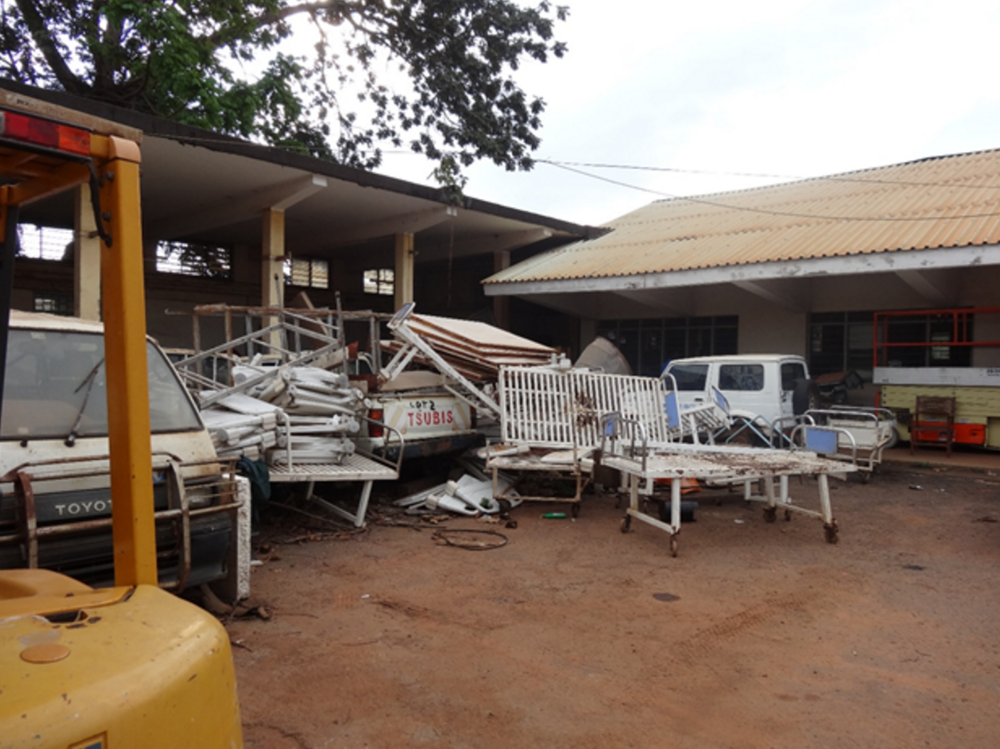 At Mulago Hospital, the ‘Medical Device Graveyard’ is where old medical equipment goes to die. Many broken devices have been out of service for many years, but remain (sardonically) affixed with prominent notes that read ‘NEEDS FIXING’. Photo by Arbutus Medical
