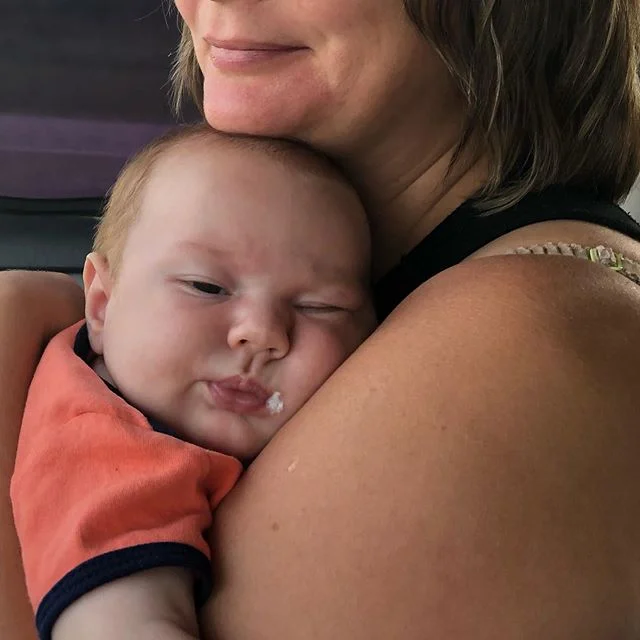 Milk mouth squish face nap time